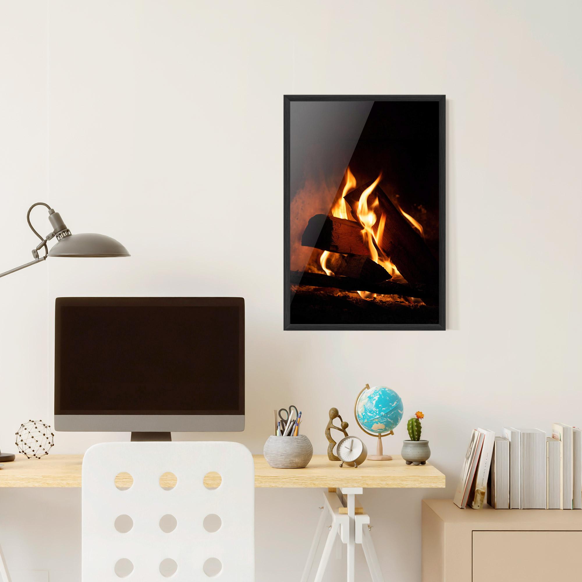 Keretezett Poszter Fire Wood View mockup 6