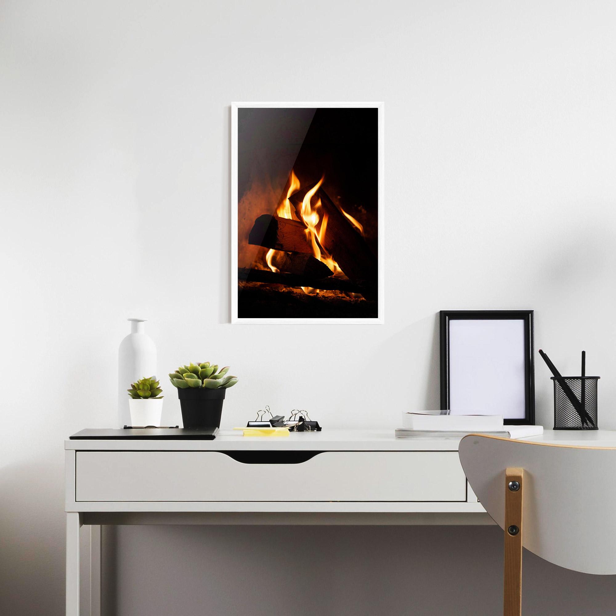 Keretezett Poszter Fire Wood View mockup 7