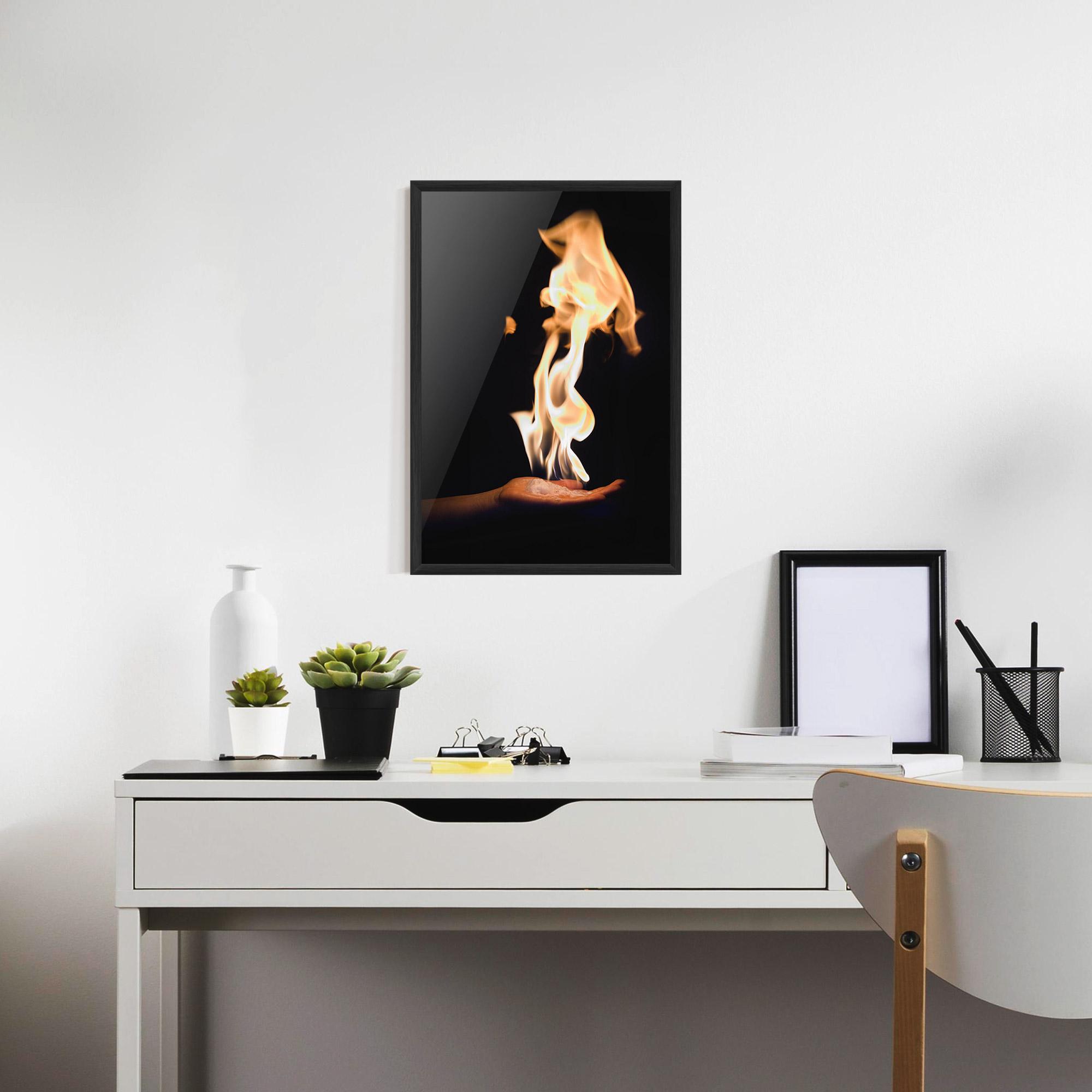 Keretezett Poszter Fire Palm mockup 7