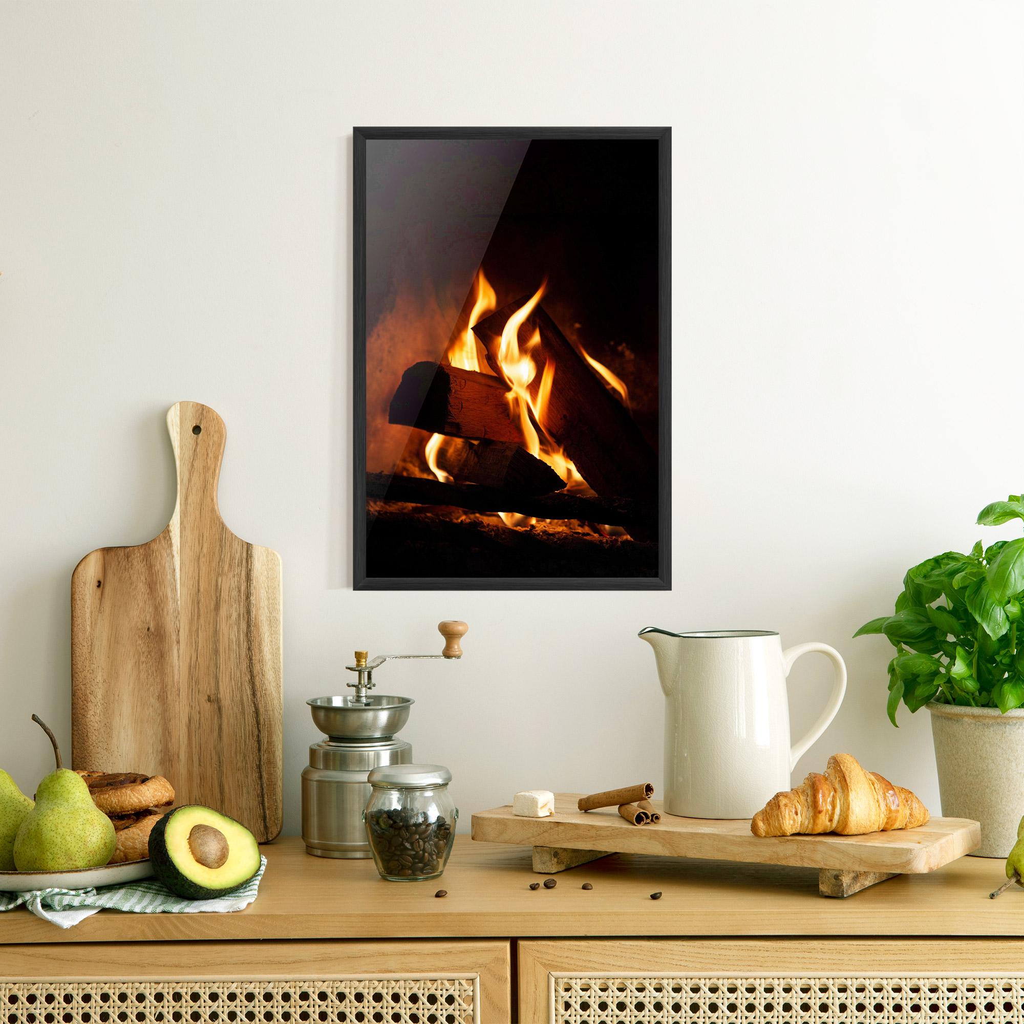 Keretezett Poszter Fire Wood View mockup 8