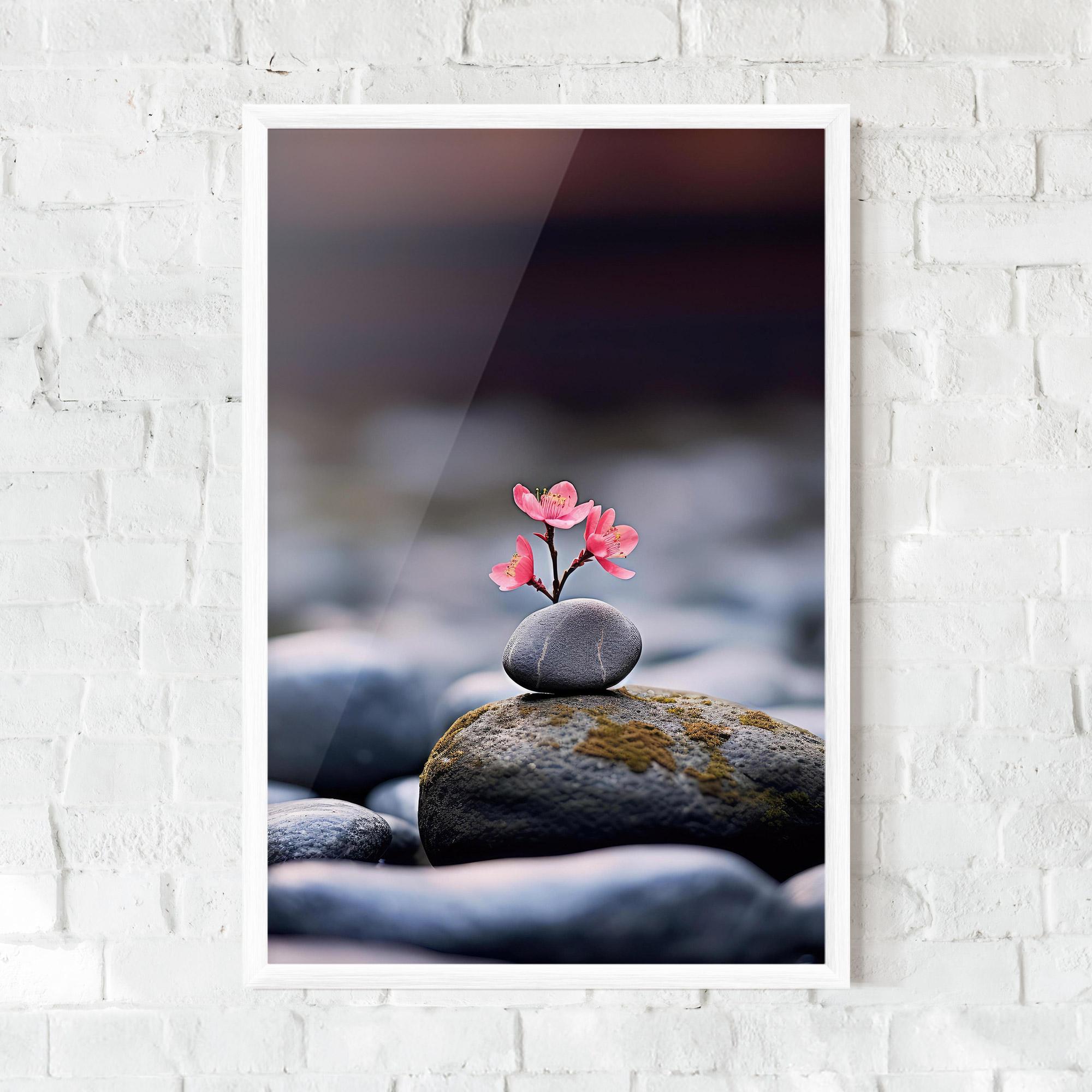 Keretezett Poszter Tiny Flower Rock mockup 0