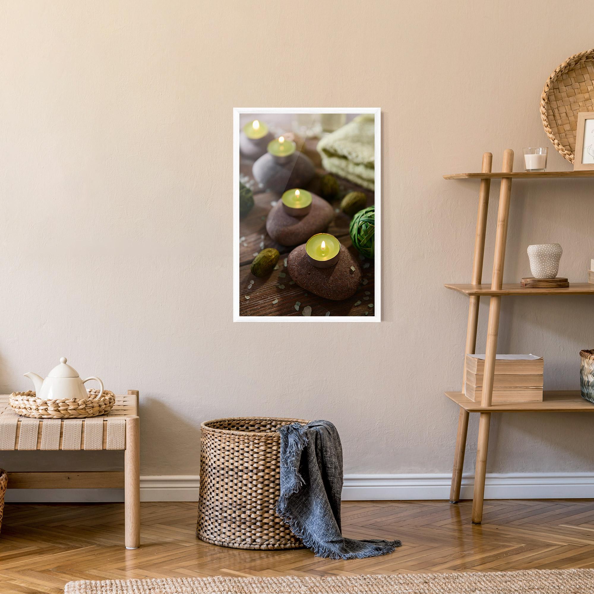 Keretezett Poszter Green Candles Spa mockup 9
