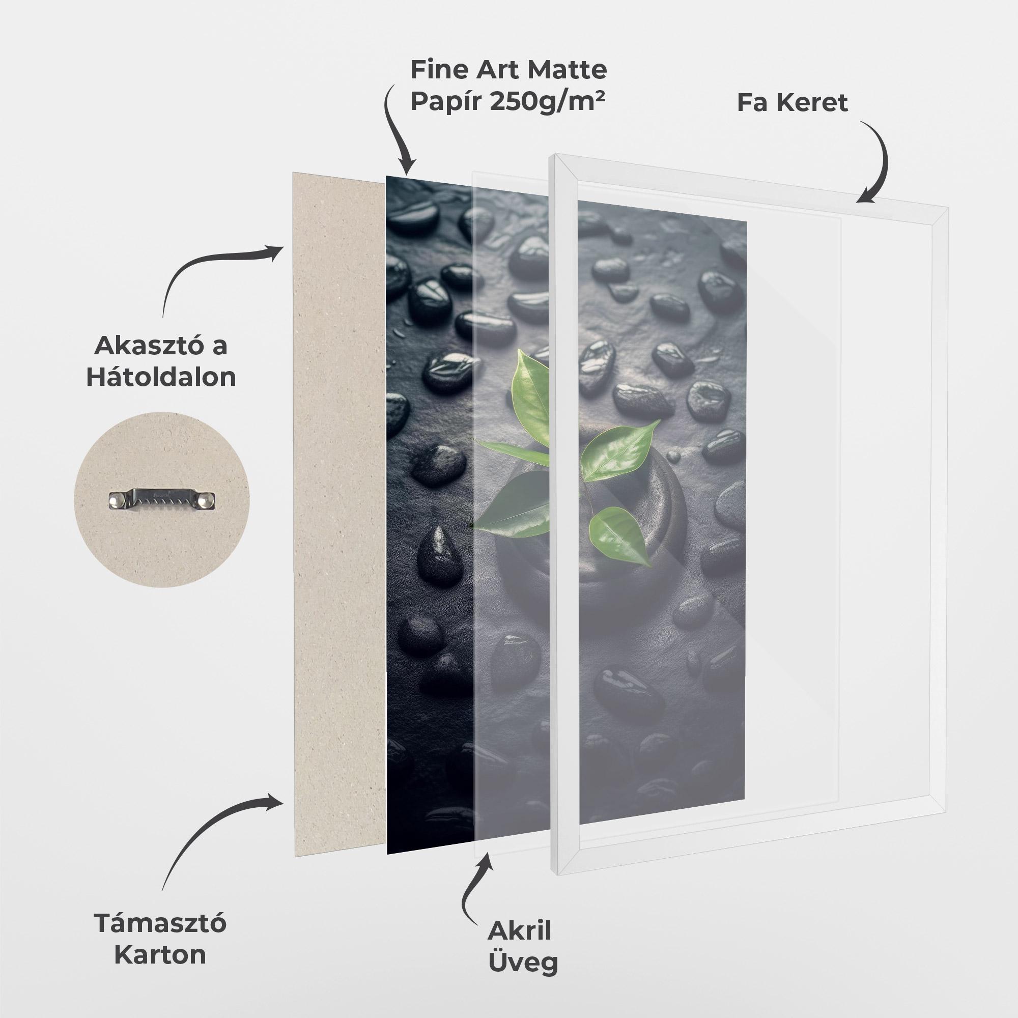 Keretezett Poszter Realistic Spa Leaf mockup 1