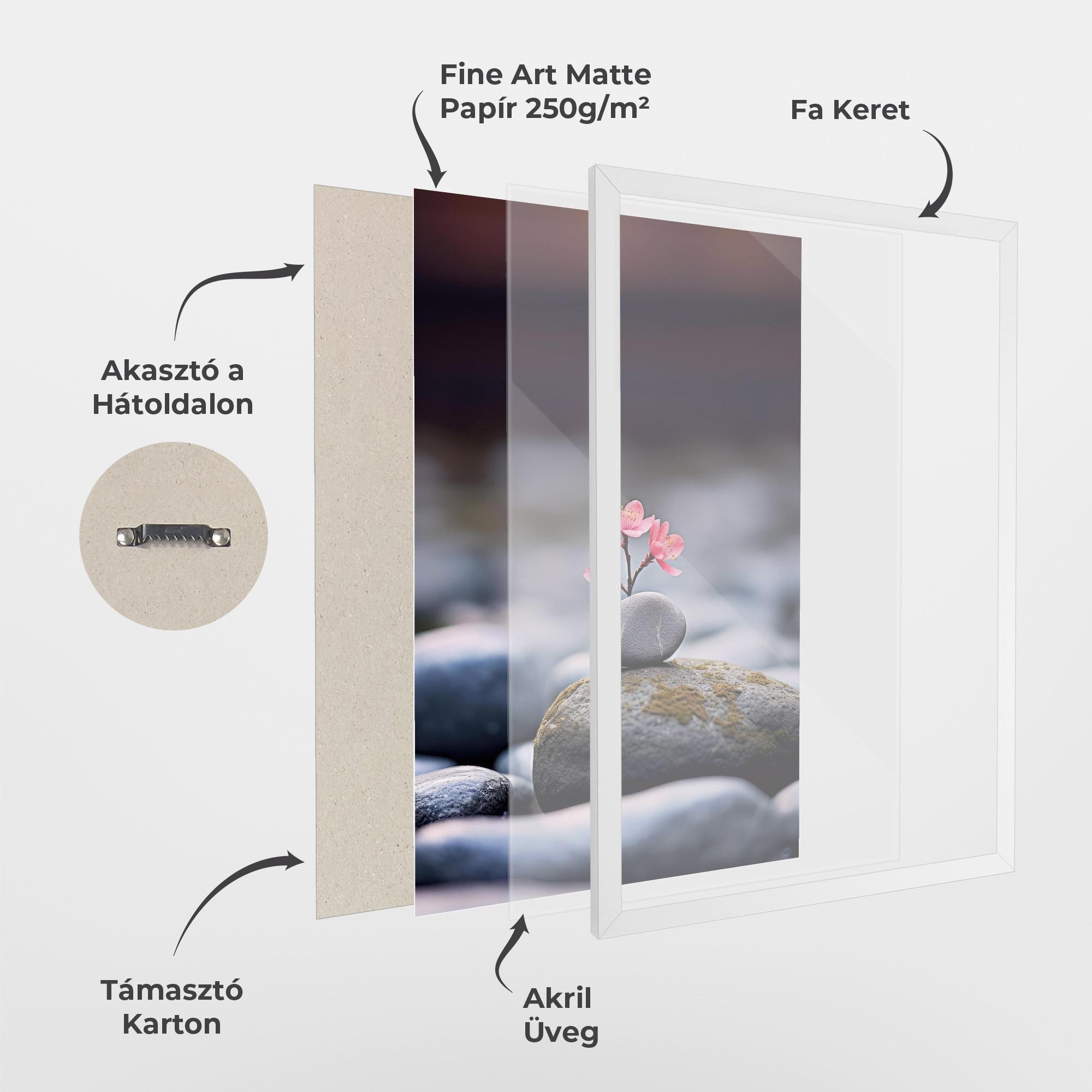 Keretezett Poszter Tiny Flower Rock mockup 1