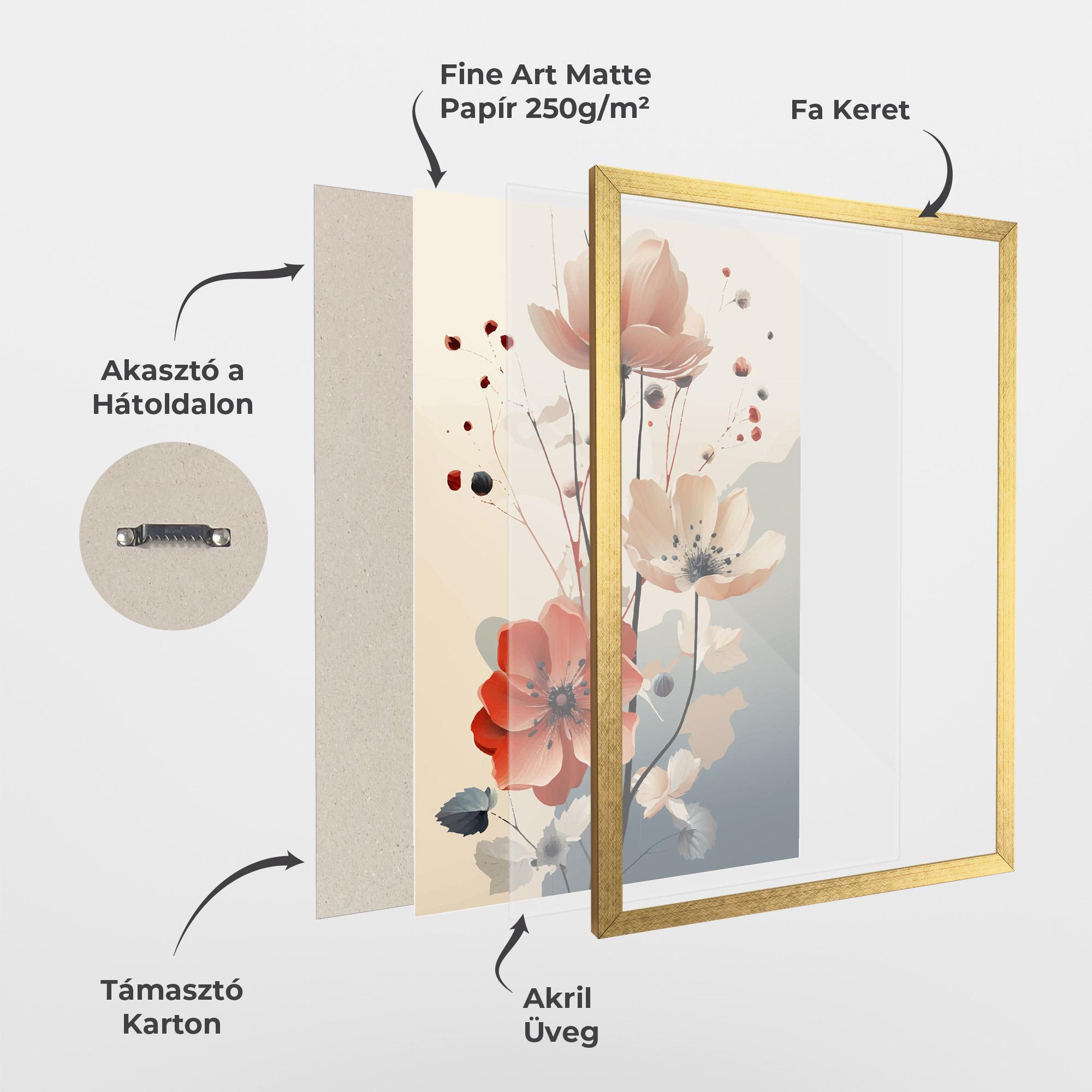 Keretezett Poszter Cream Flower Nature mockup 1