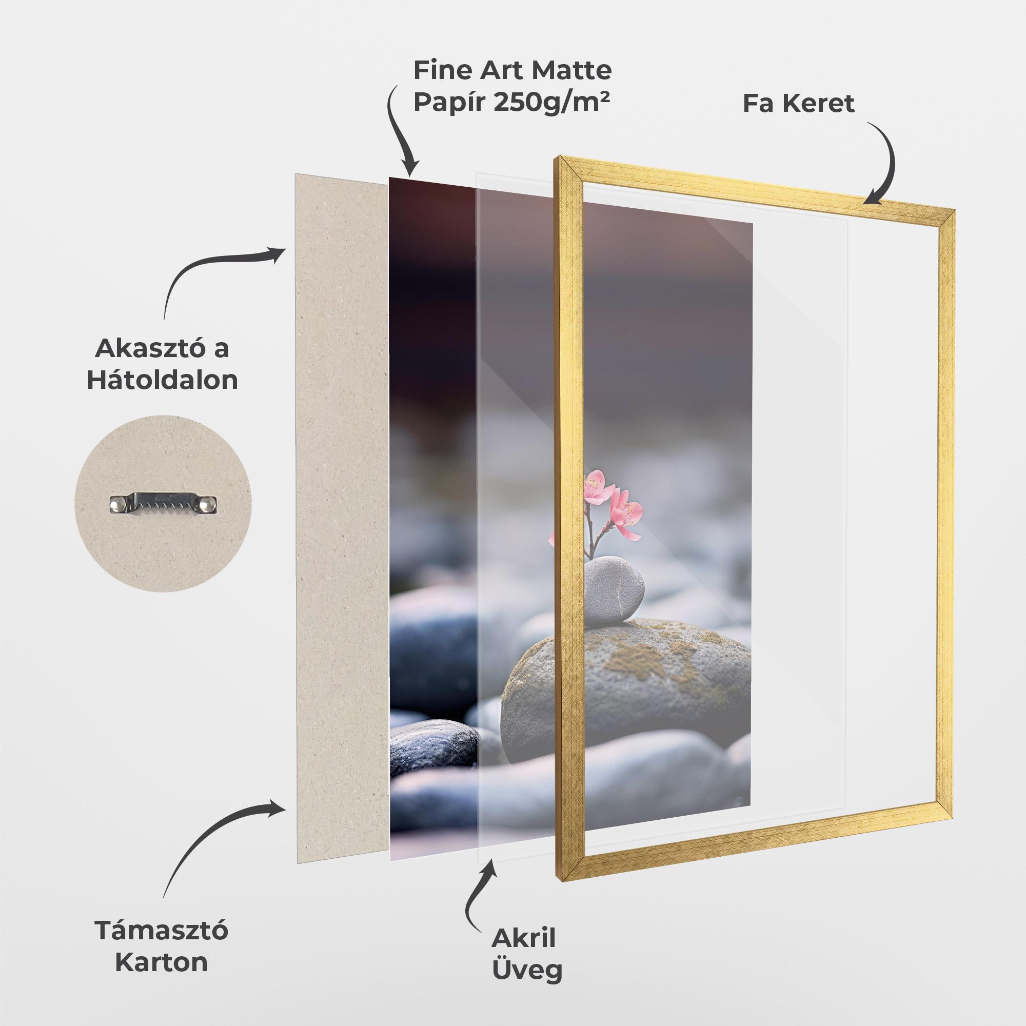 Keretezett Poszter Tiny Flower Rock mockup 1