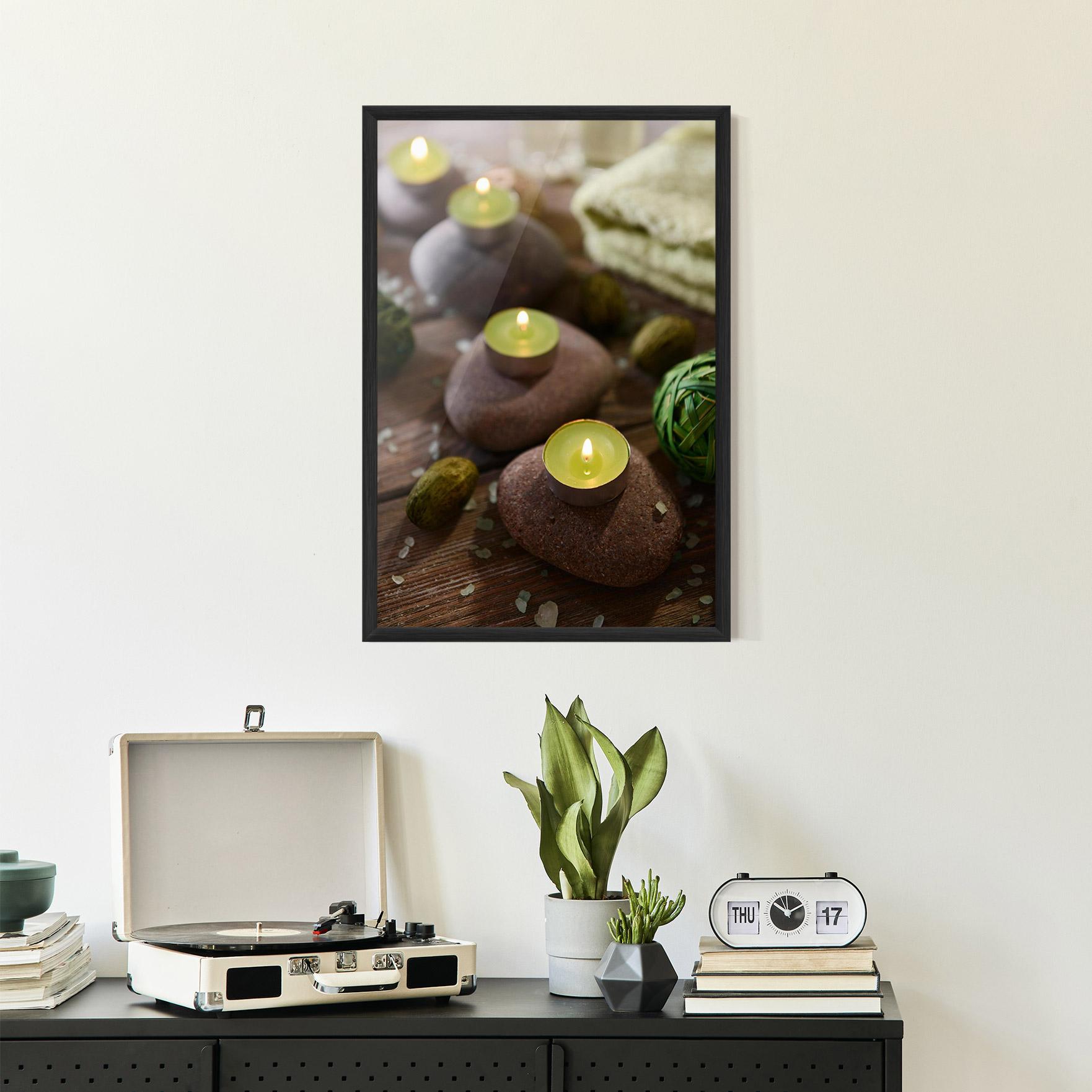 Keretezett Poszter Green Candles Spa mockup 2