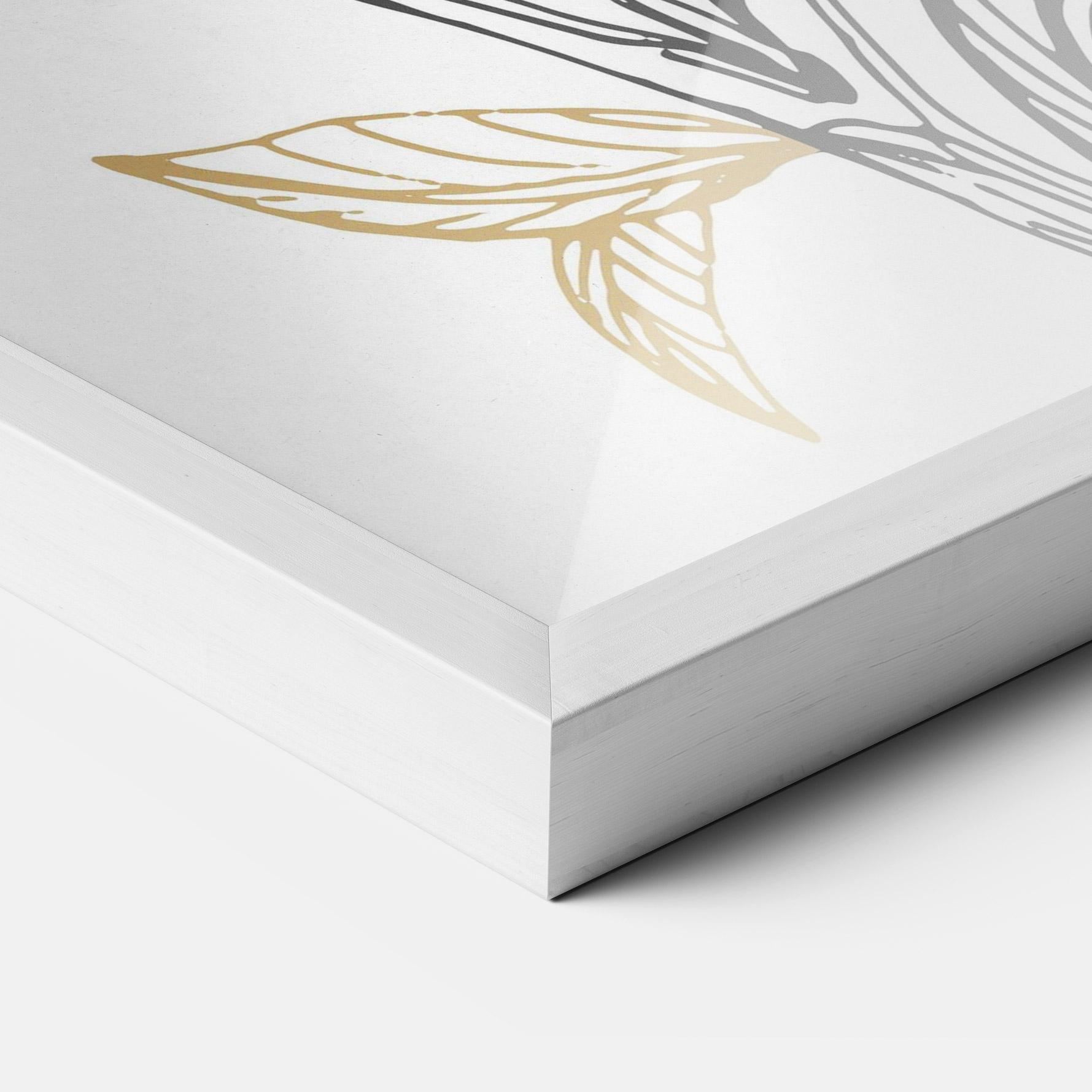 Keretezett Poszter Grey Moon Flowers mockup 3