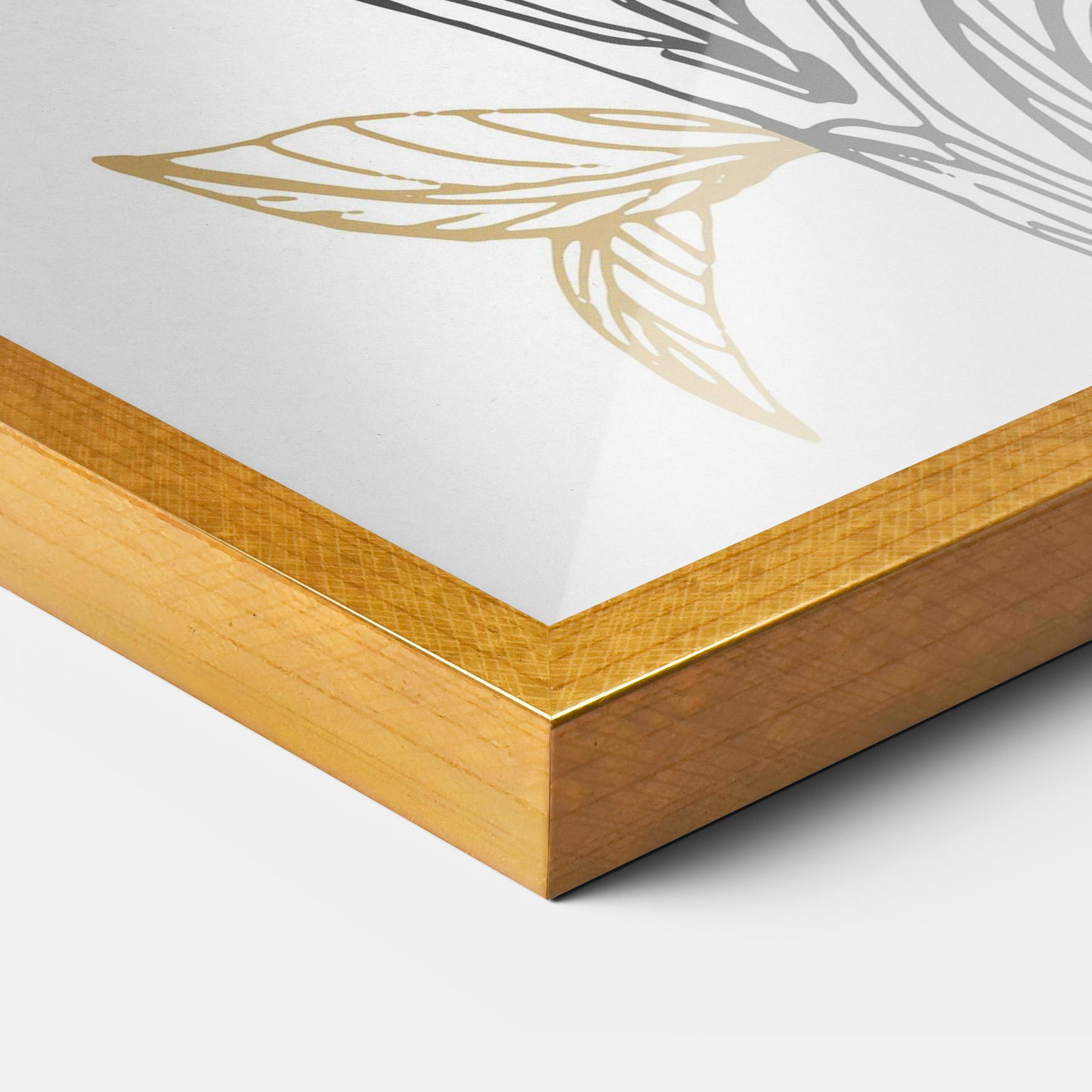 Keretezett Poszter Grey Moon Flowers mockup 3