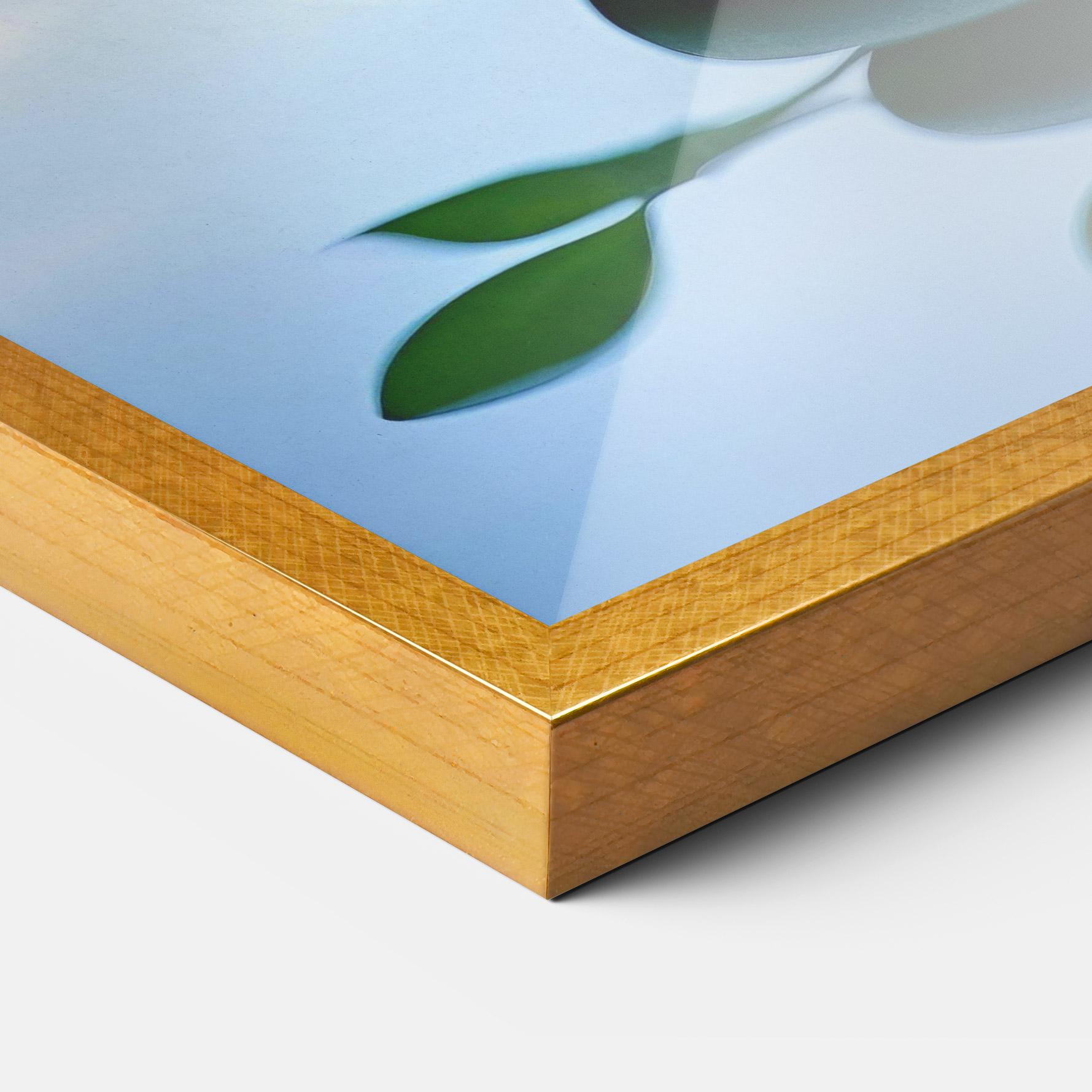 Keretezett Poszter Stones Green Leaves mockup 3