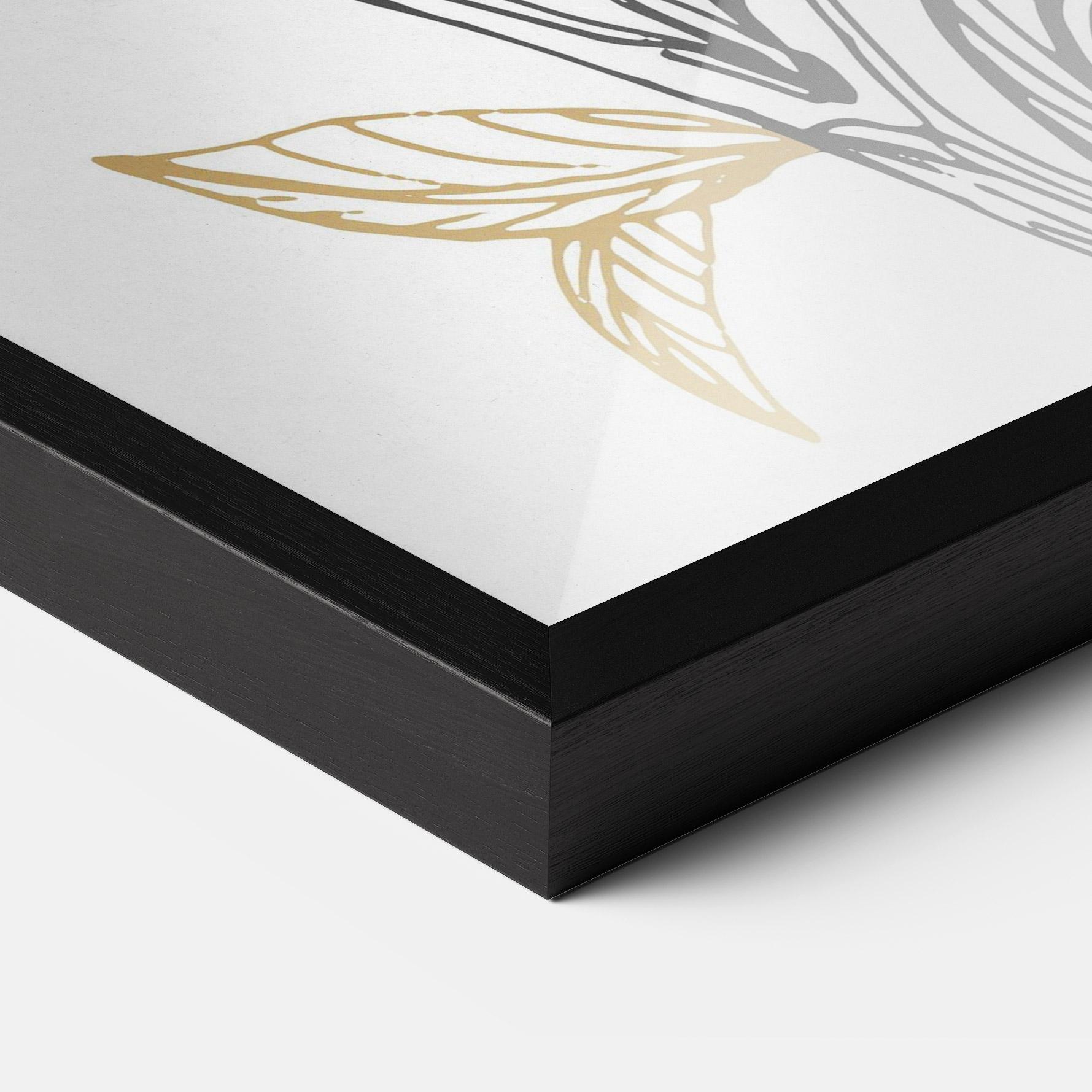 Keretezett Poszter Grey Moon Flowers mockup 3