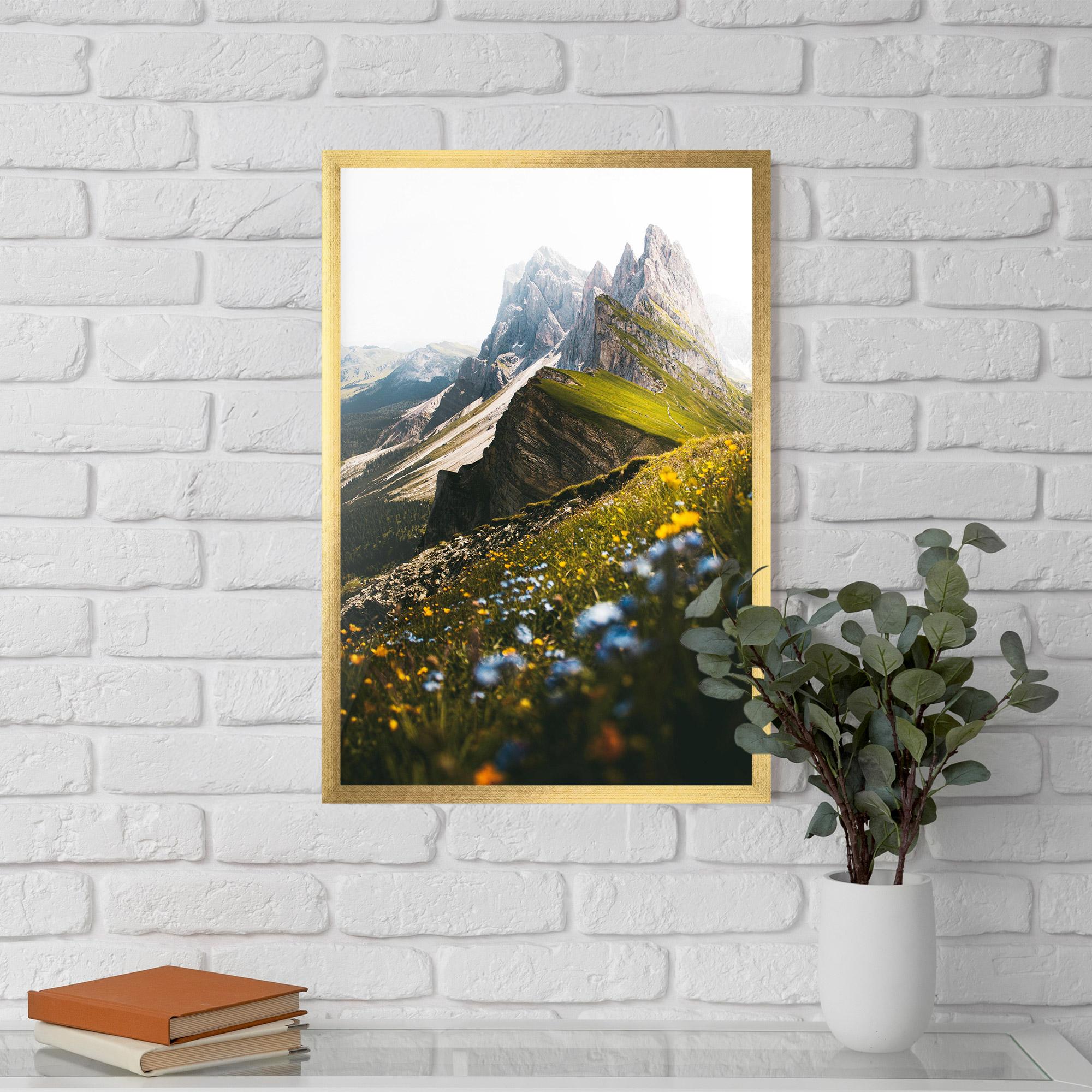 Keretezett Poszter Foggy Mountain View mockup 5