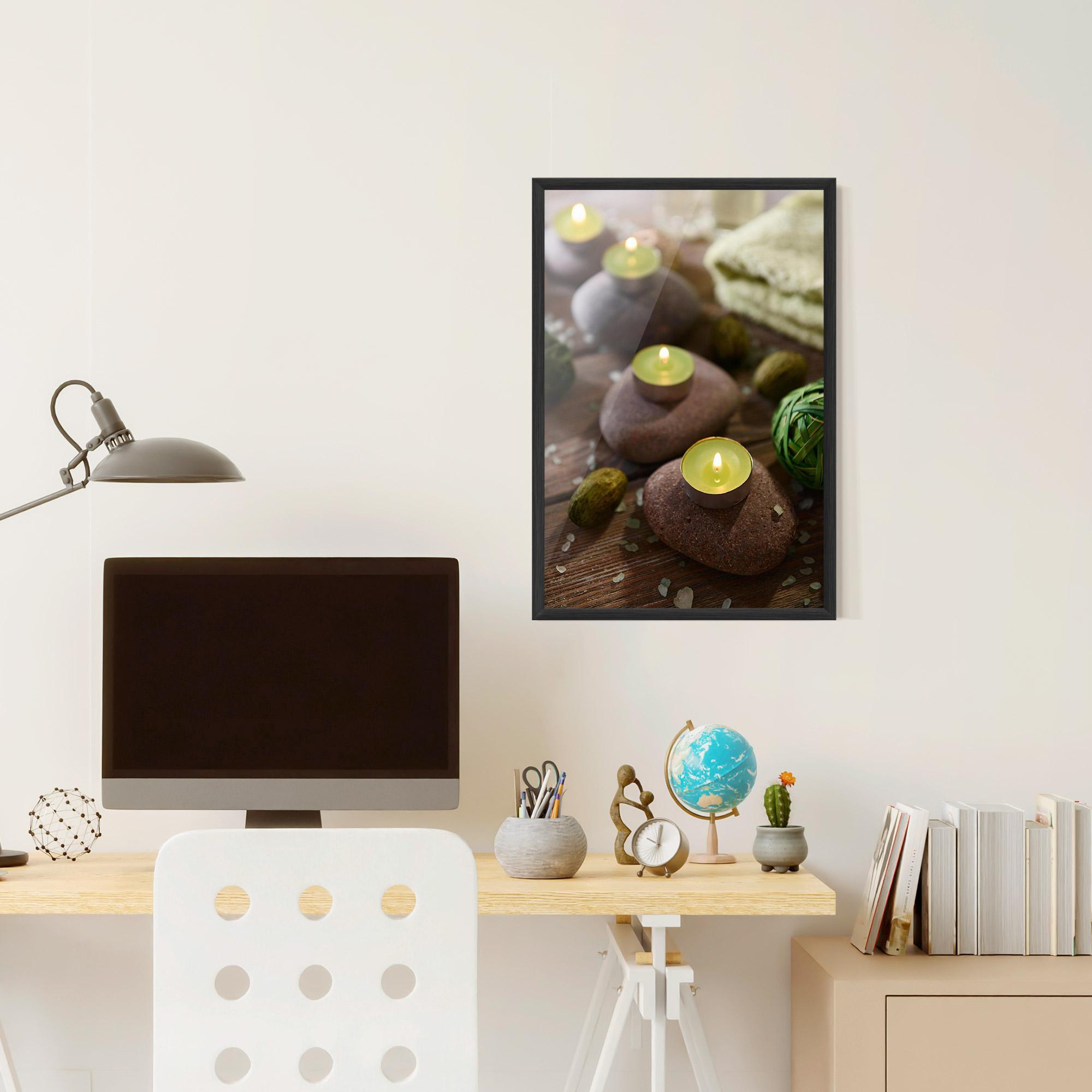 Keretezett Poszter Green Candles Spa mockup 6