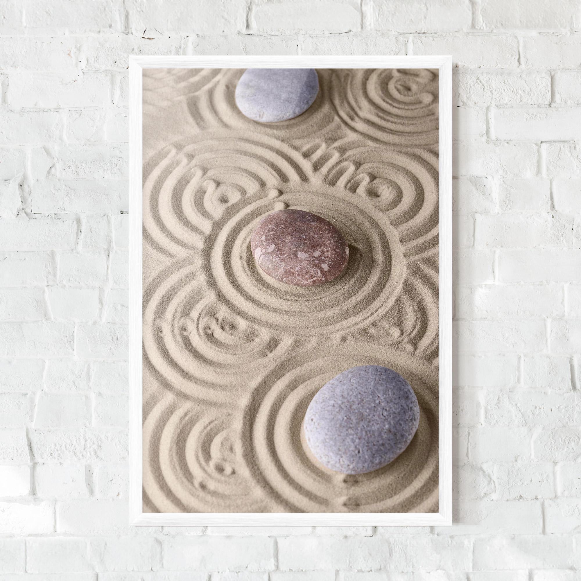 Keretezett Poszter Smooth Lines Stones mockup 0