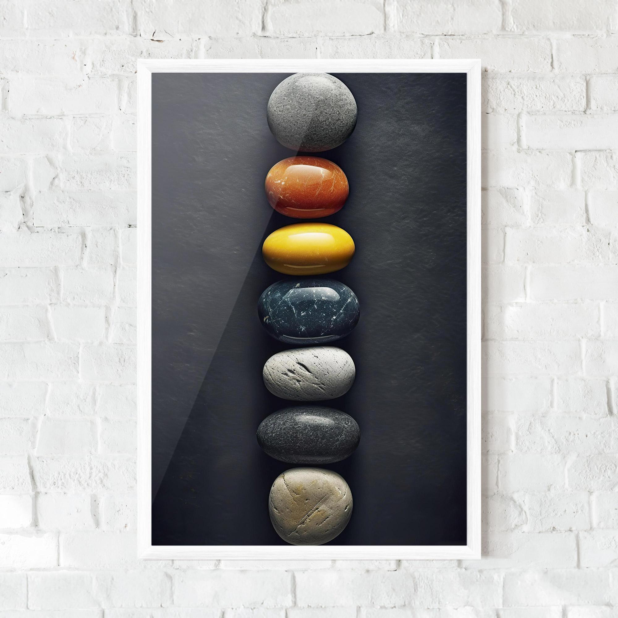 Keretezett Poszter Zen Colorful Stones mockup 0