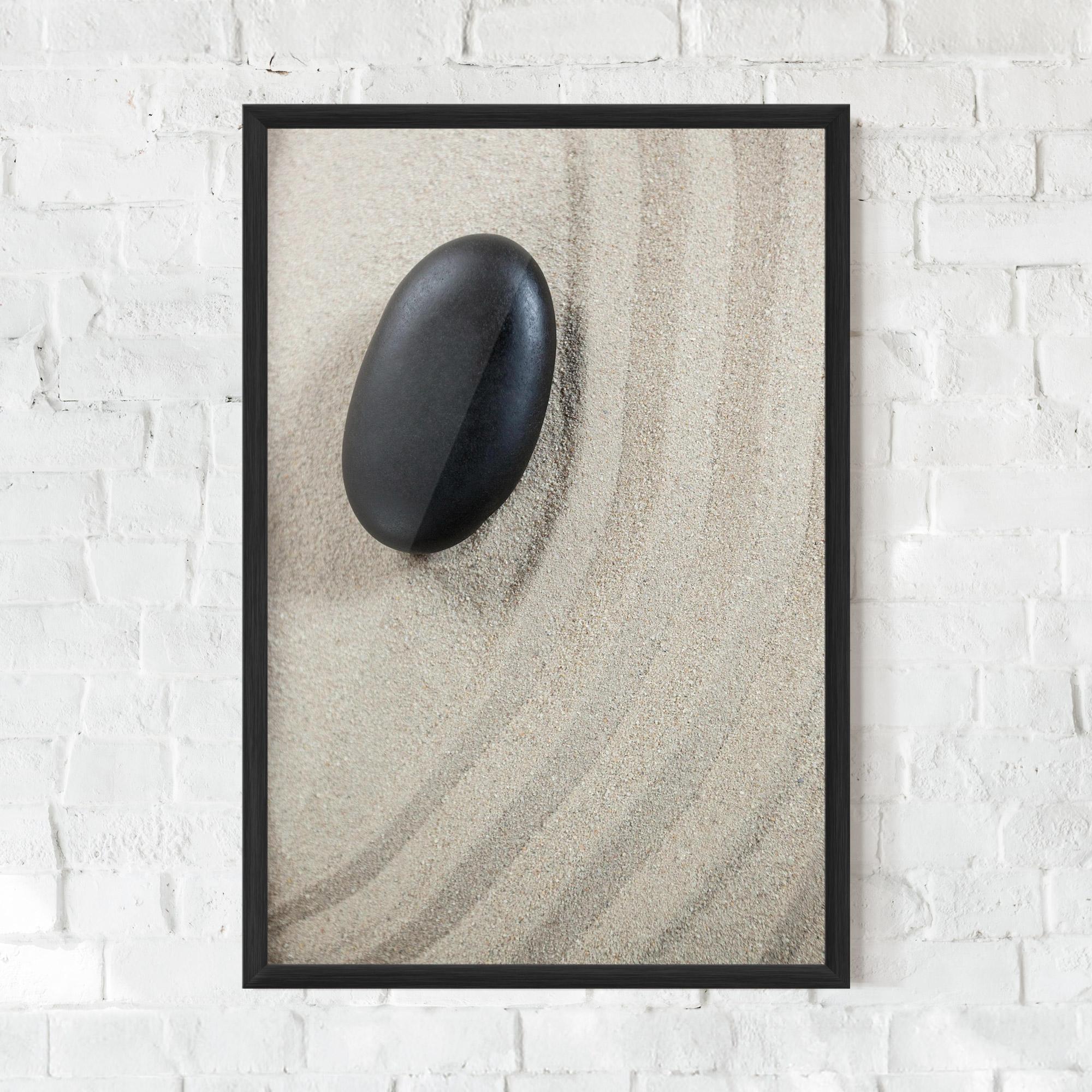 Keretezett Poszter Black Pebble mockup 0