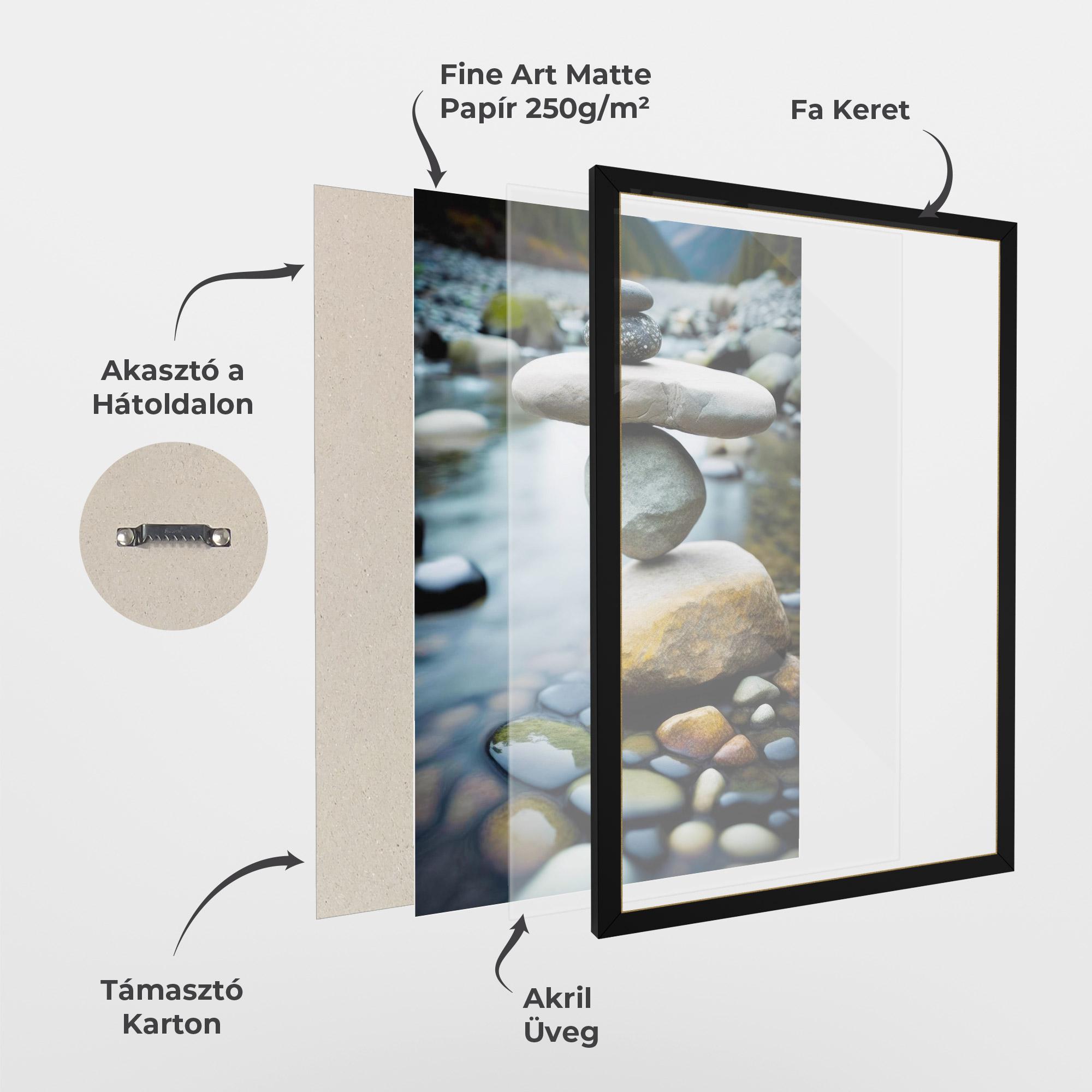 Keretezett Poszter Balanced Rocks mockup 1