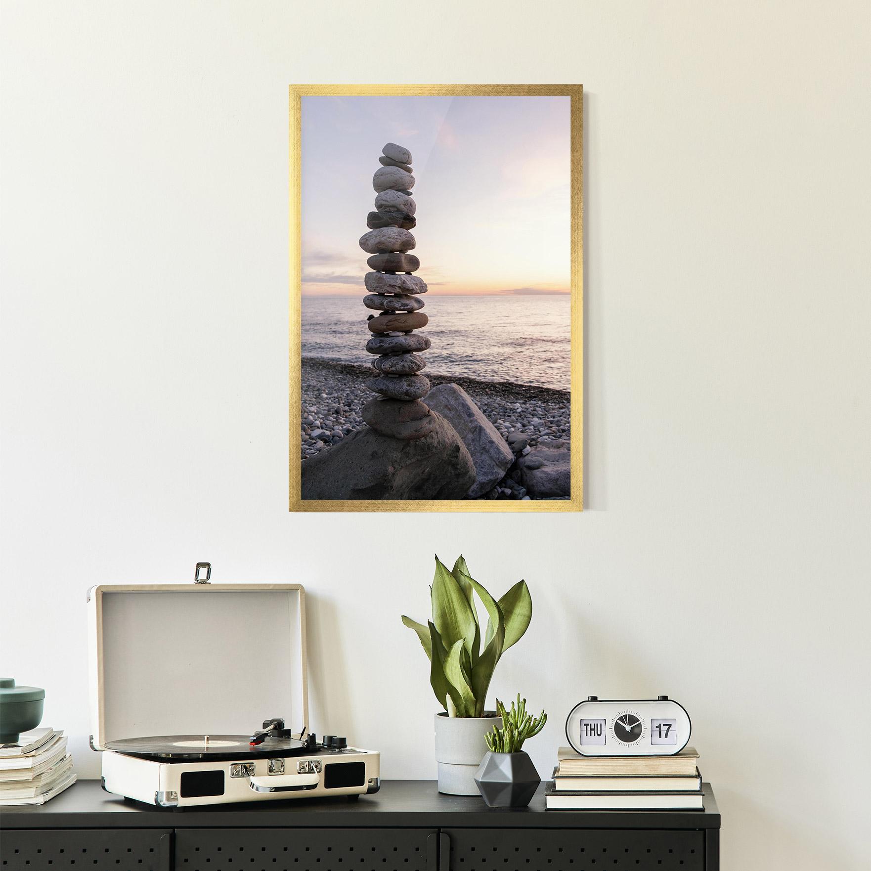 Keretezett Poszter Pebbles Seaside mockup 2