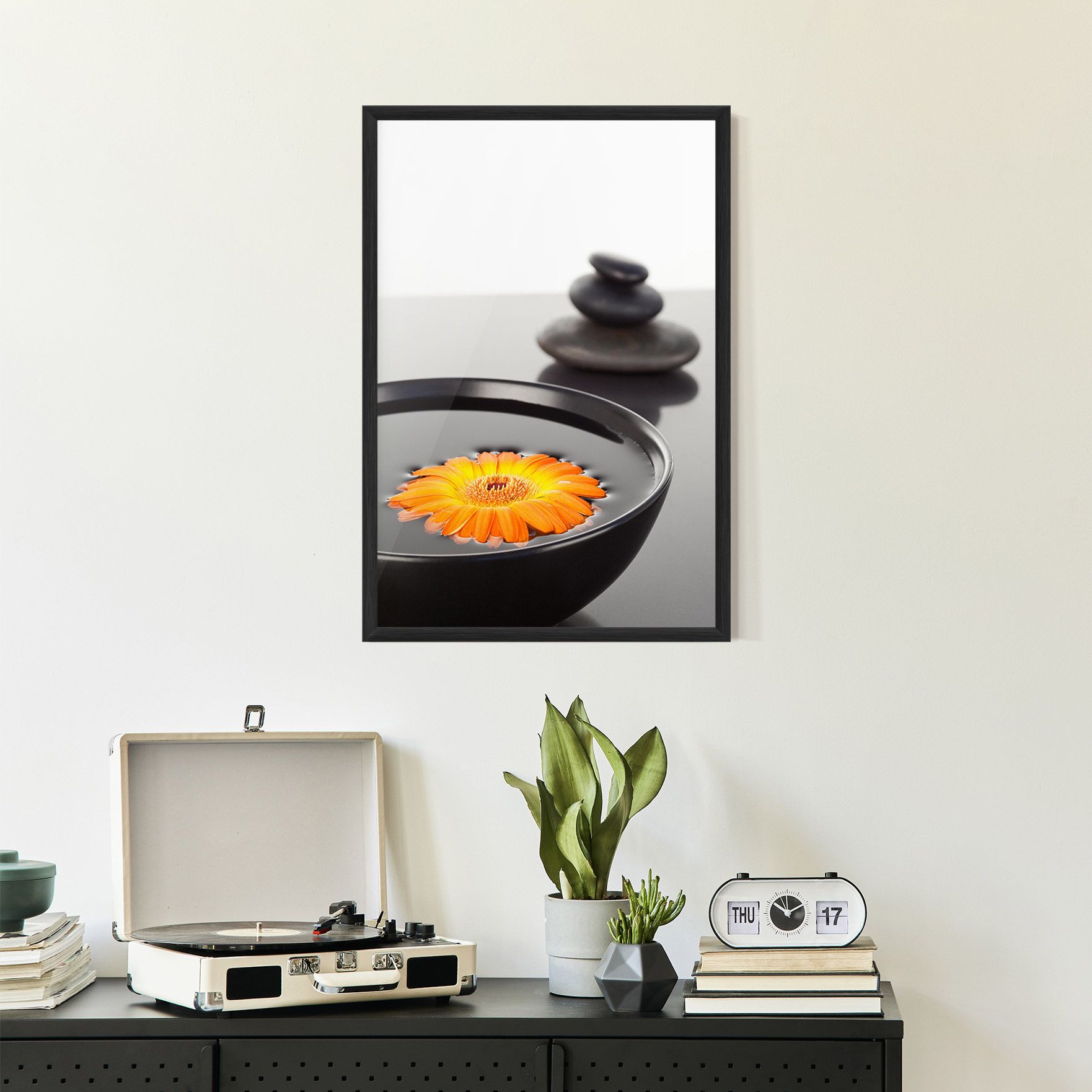 Stone Orange Flower mockup 2