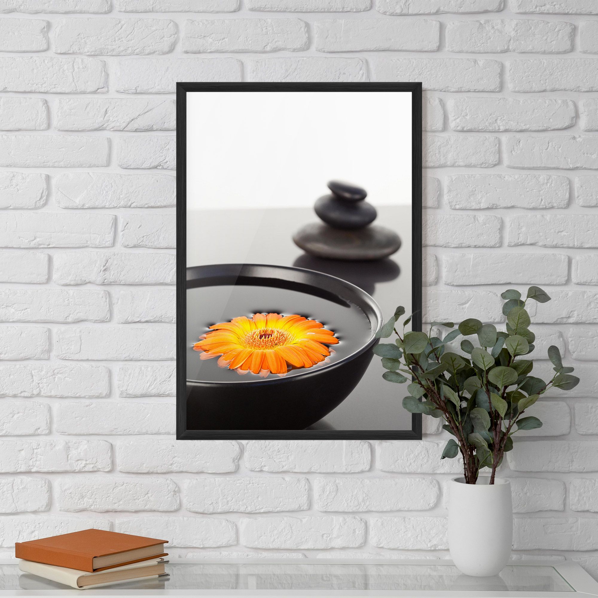 Stone Orange Flower mockup 5