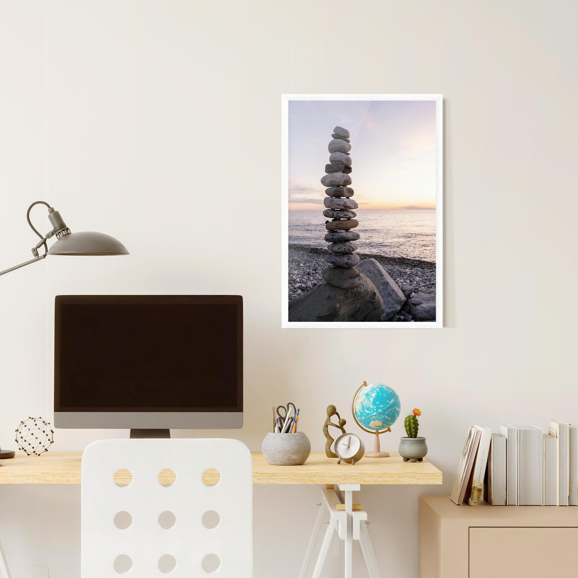 Keretezett Poszter Pebbles Seaside mockup 6