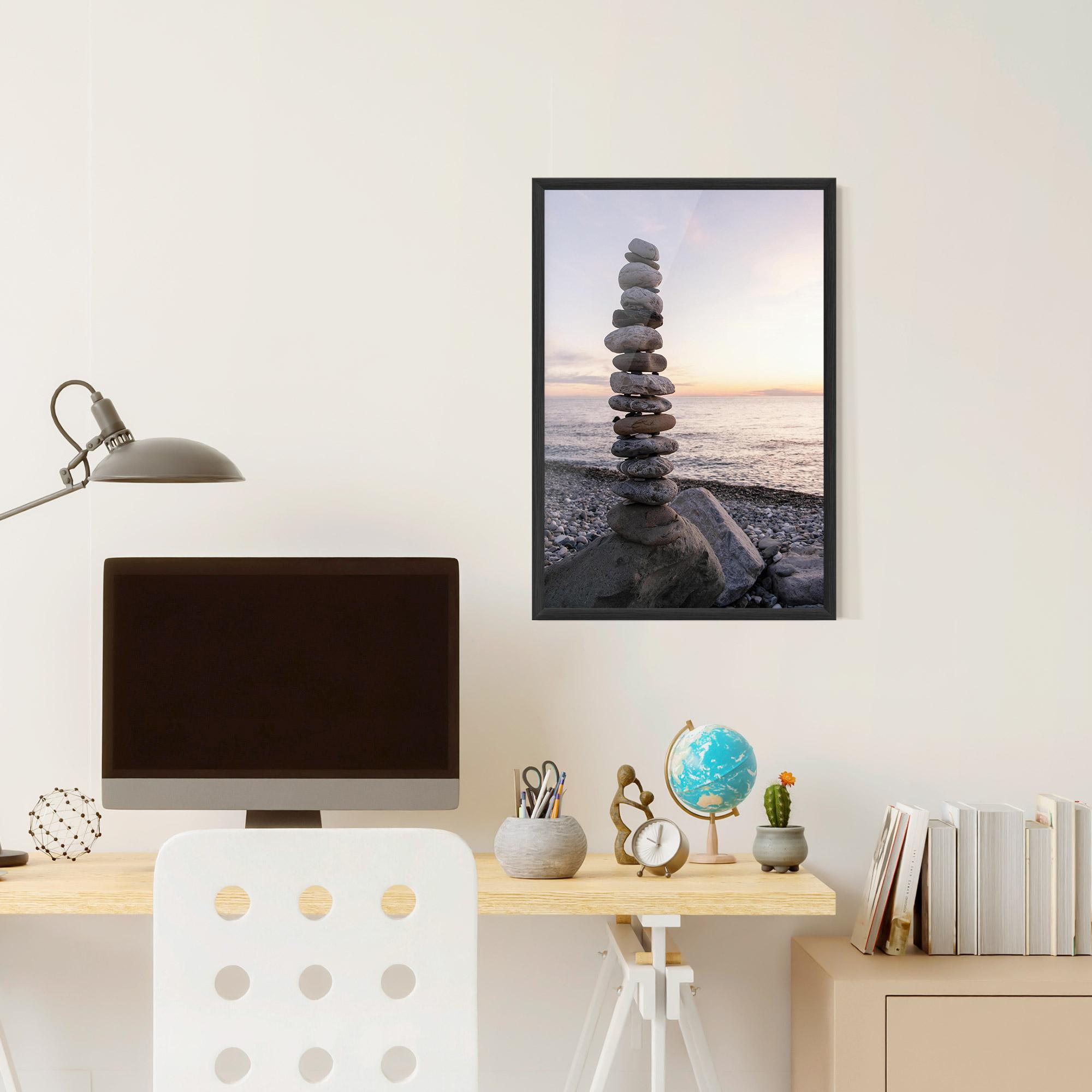 Keretezett Poszter Pebbles Seaside mockup 6