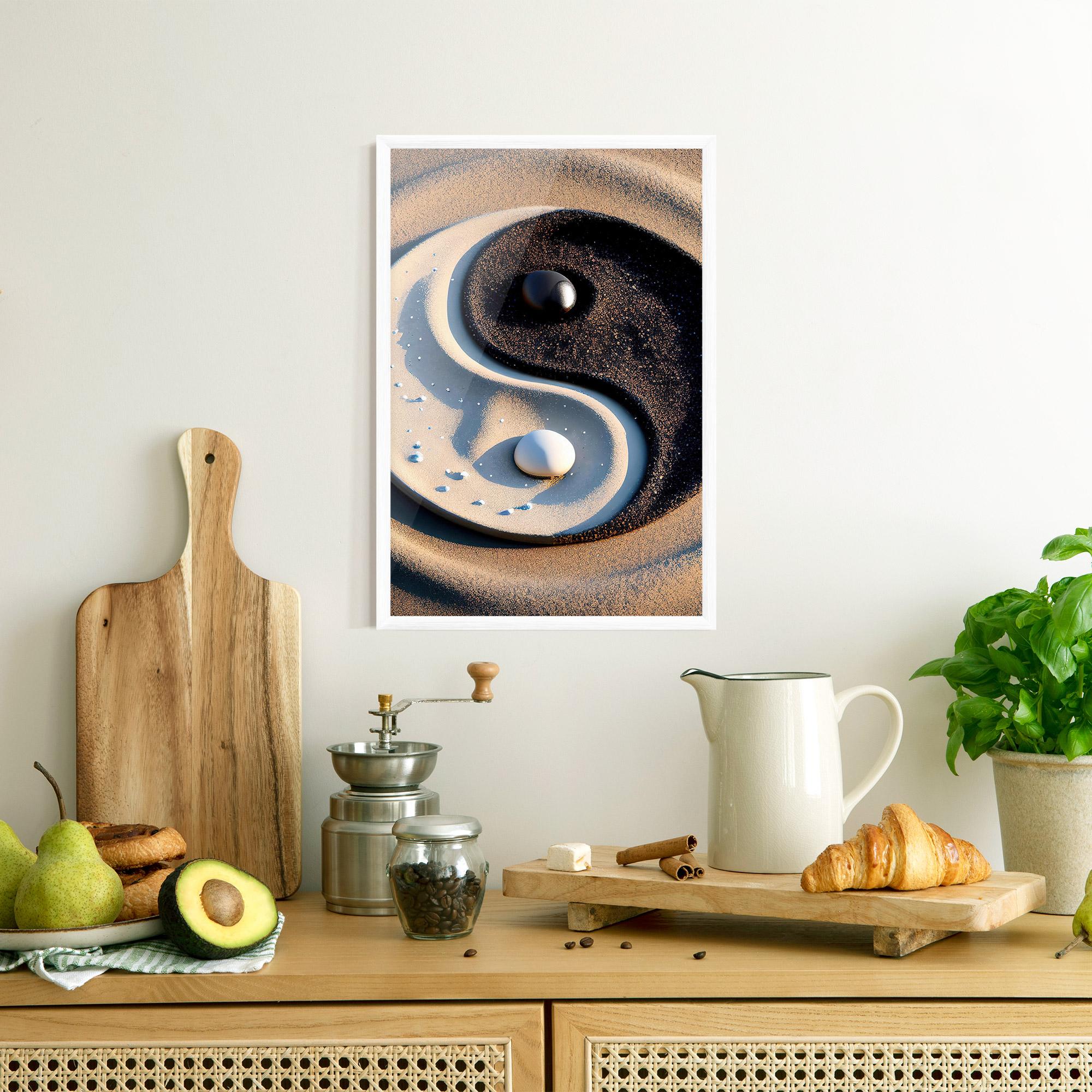 Keretezett Poszter Pretty Sand Yinyang mockup 8