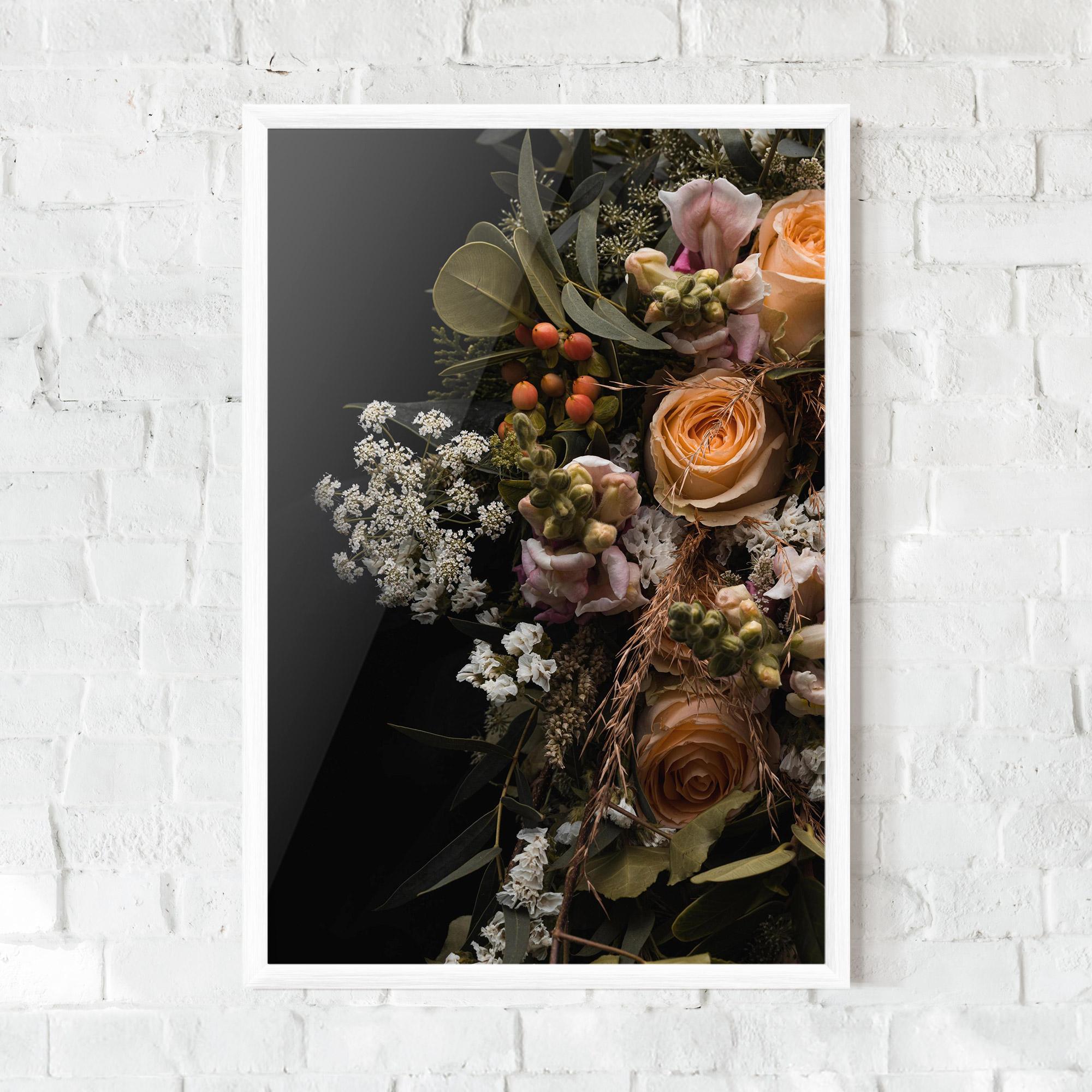 Keretezett Poszter Dark Flower Bouquet mockup 0