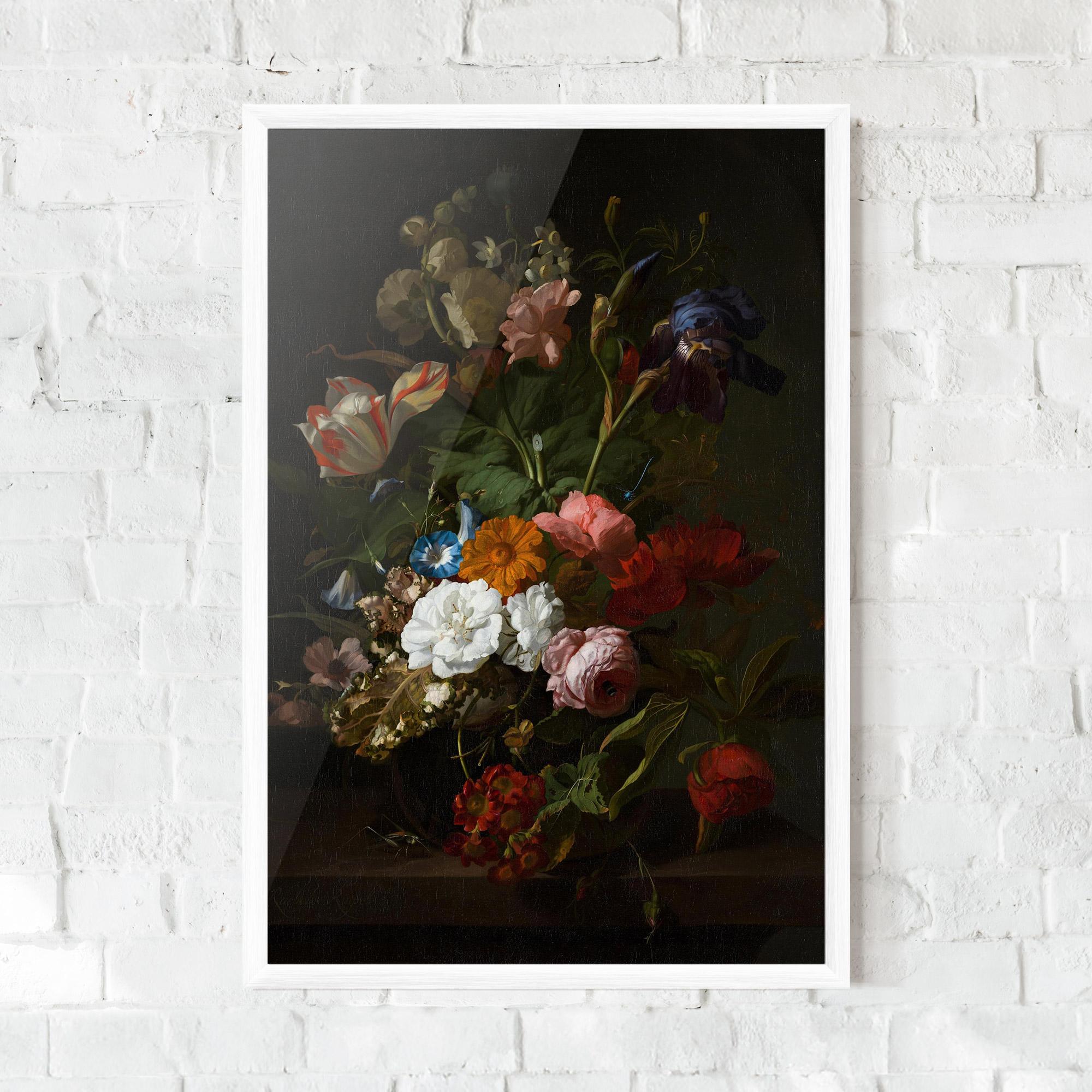 Keretezett Poszter Dark Flowers Bouquet mockup 0