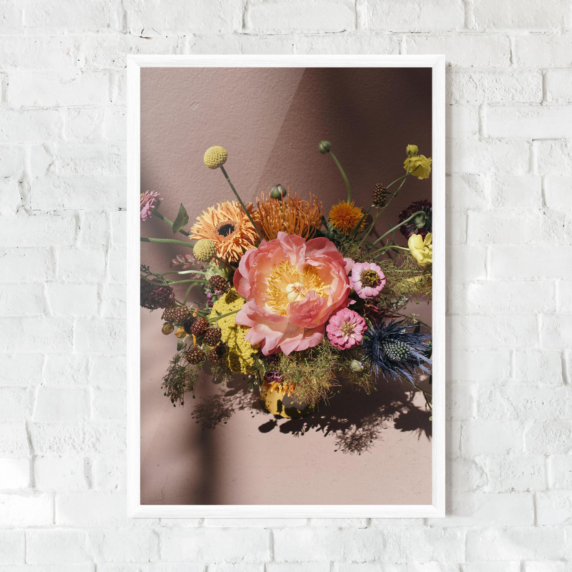 Keretezett Poszter Pastel Orange Bouquet mockup 0