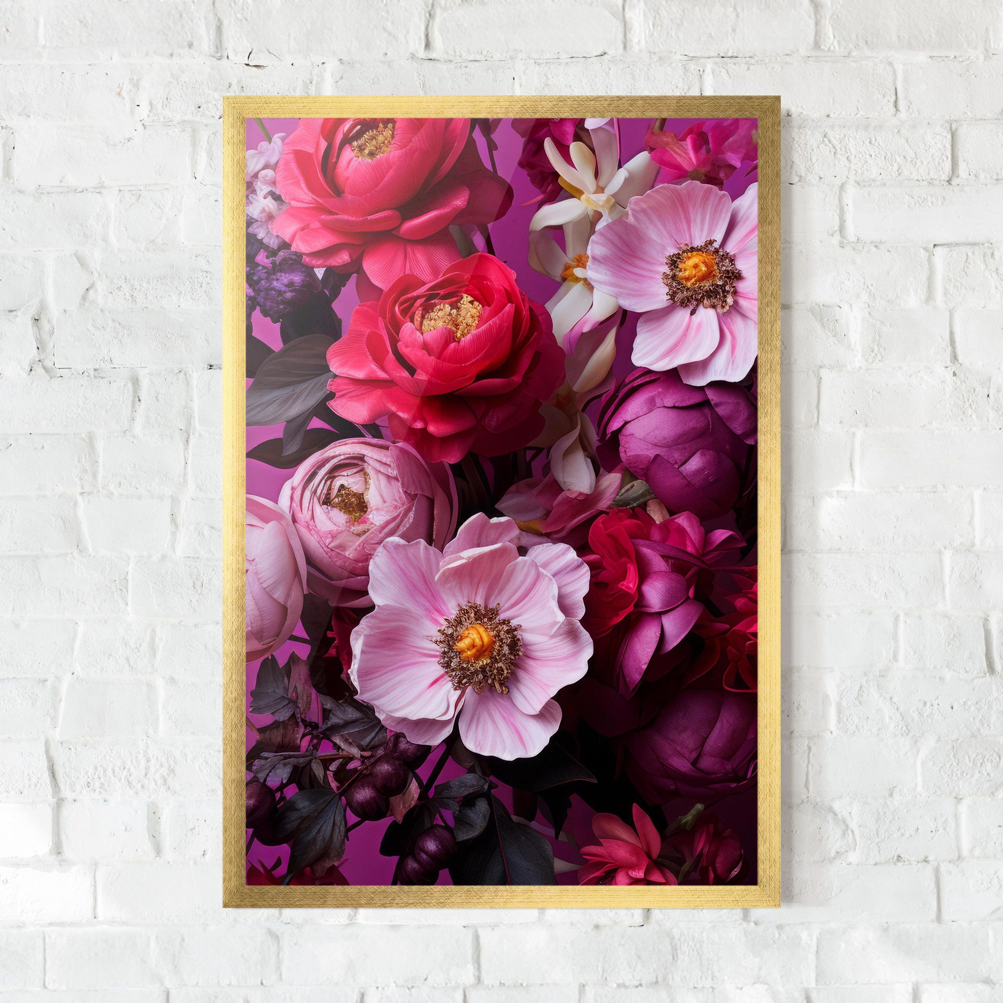 Pink Red Bouquet mockup 0