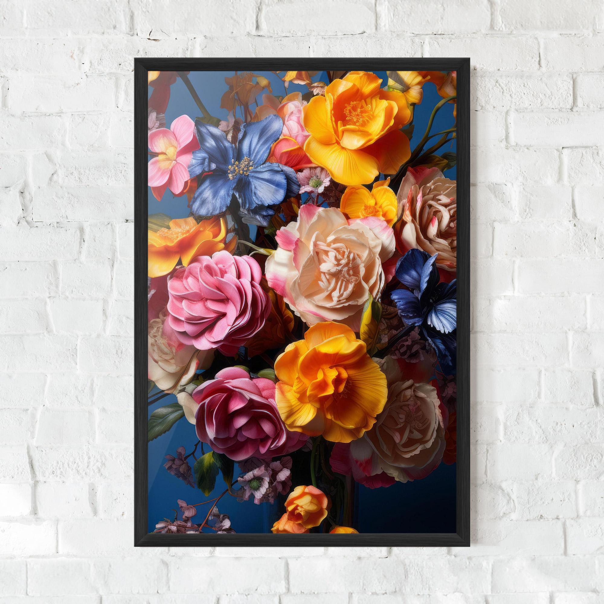 Keretezett Poszter Colorful Flower Bouquet mockup 0