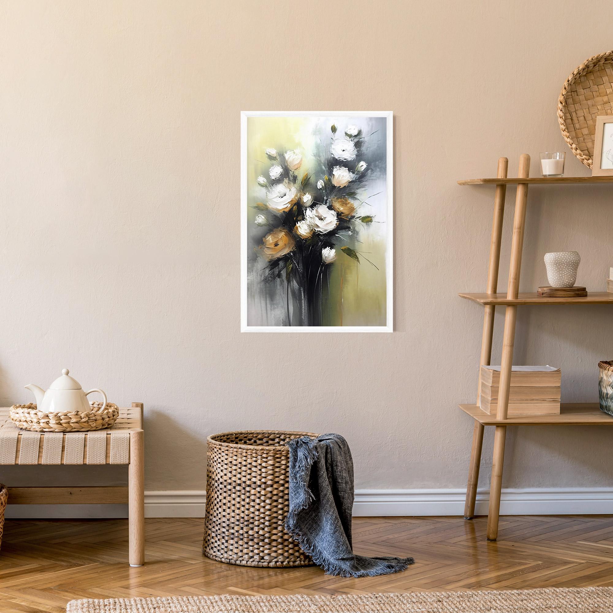 Keretezett Poszter Bouquet Painting mockup 9