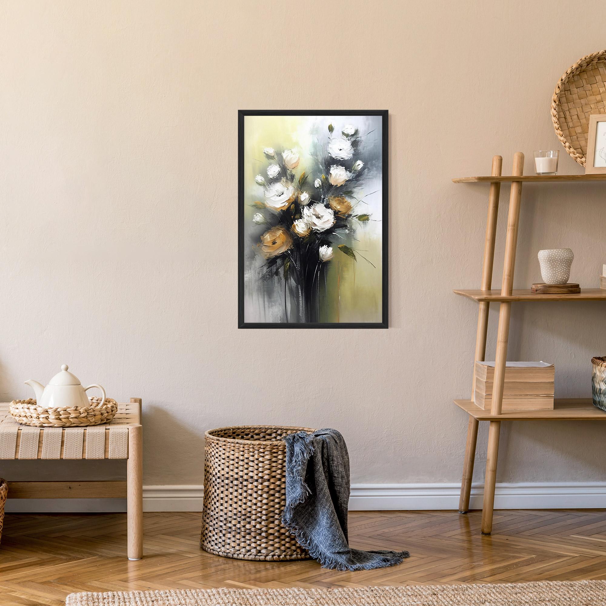 Keretezett Poszter Bouquet Painting mockup 9