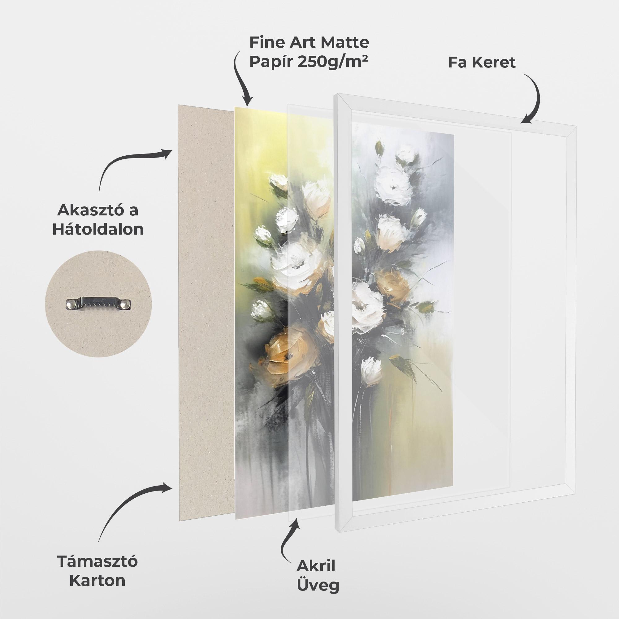 Keretezett Poszter Bouquet Painting mockup 1