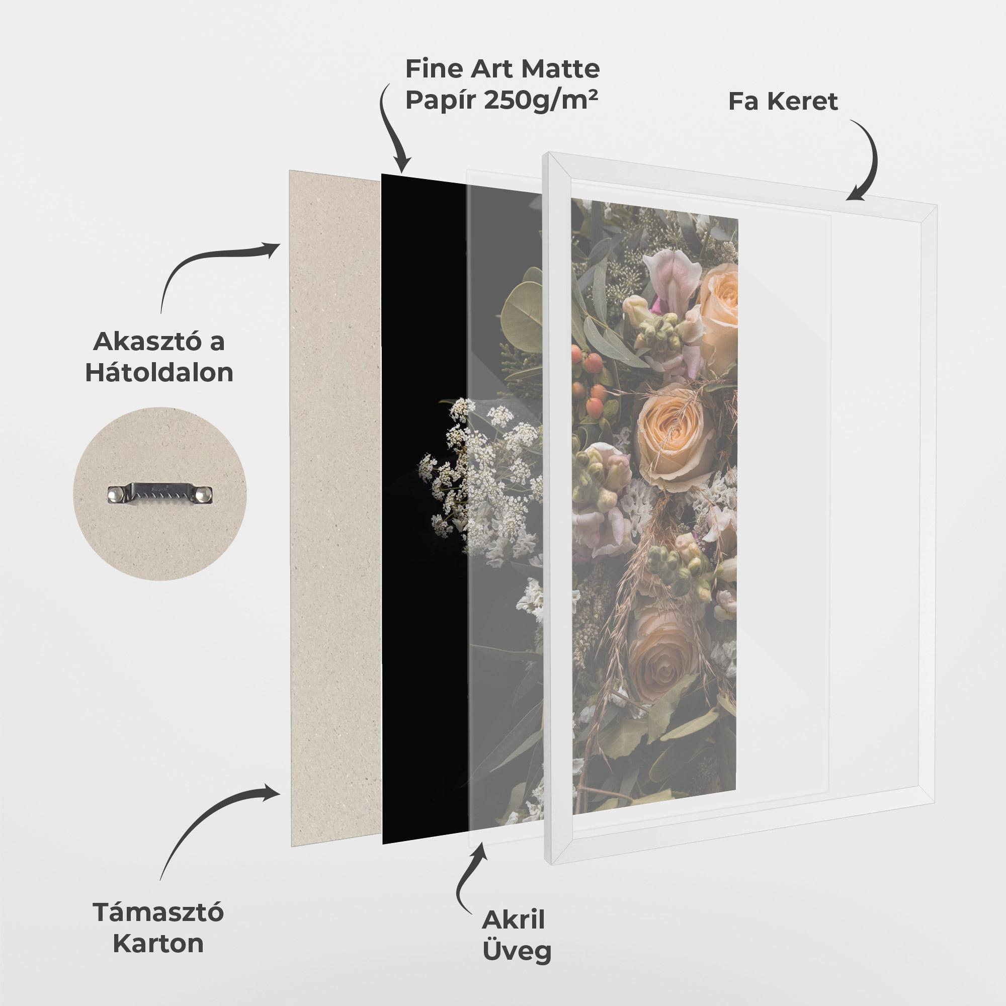 Keretezett Poszter Dark Flower Bouquet mockup 1