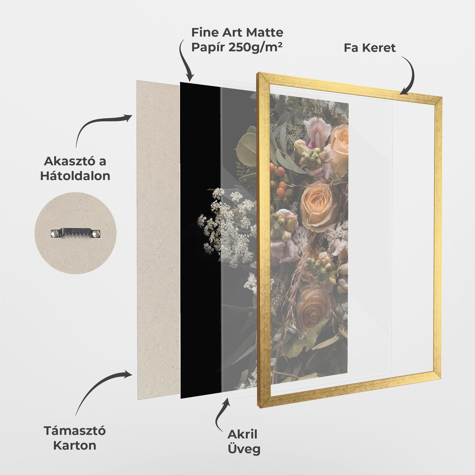 Keretezett Poszter Dark Flower Bouquet mockup 1