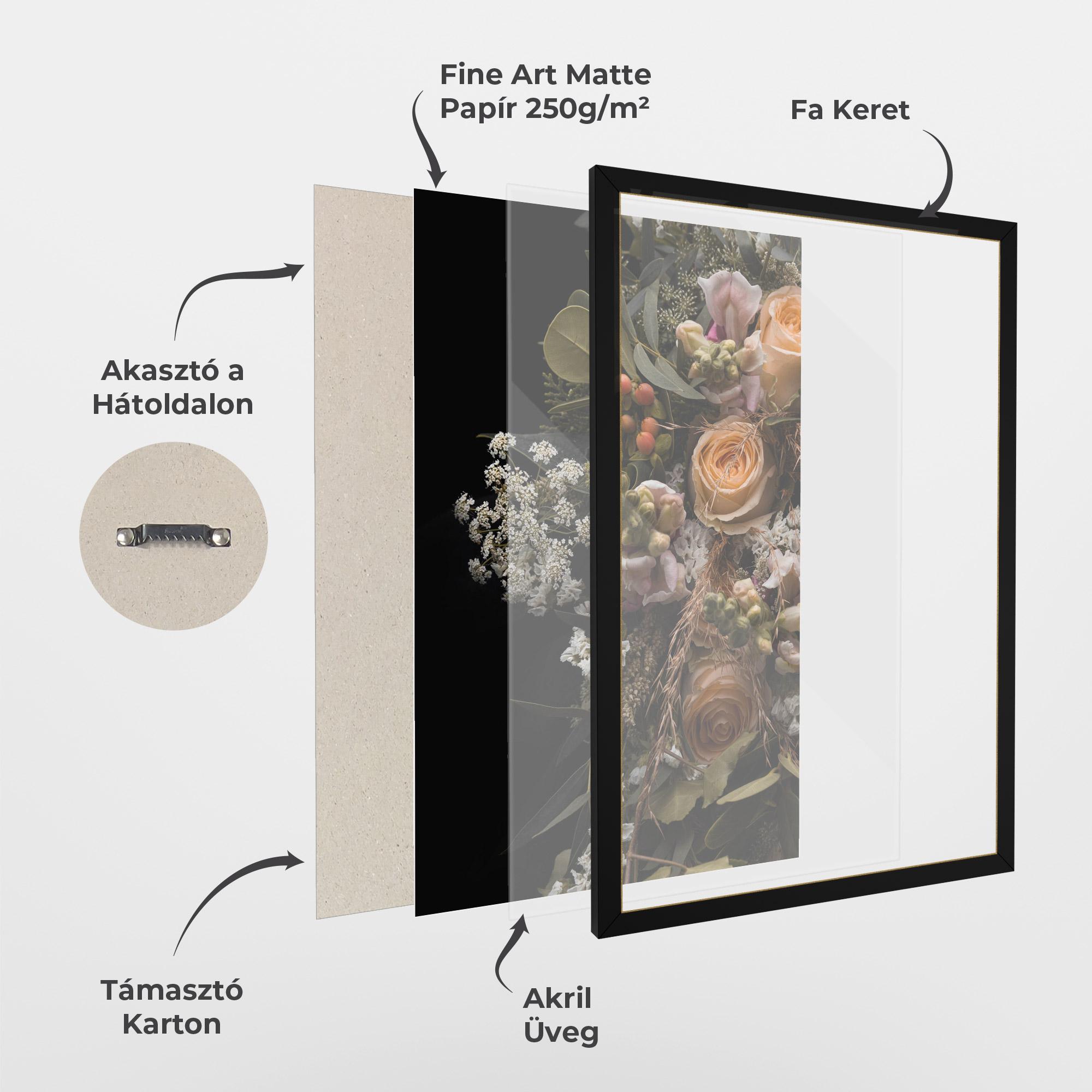 Keretezett Poszter Dark Flower Bouquet mockup 1