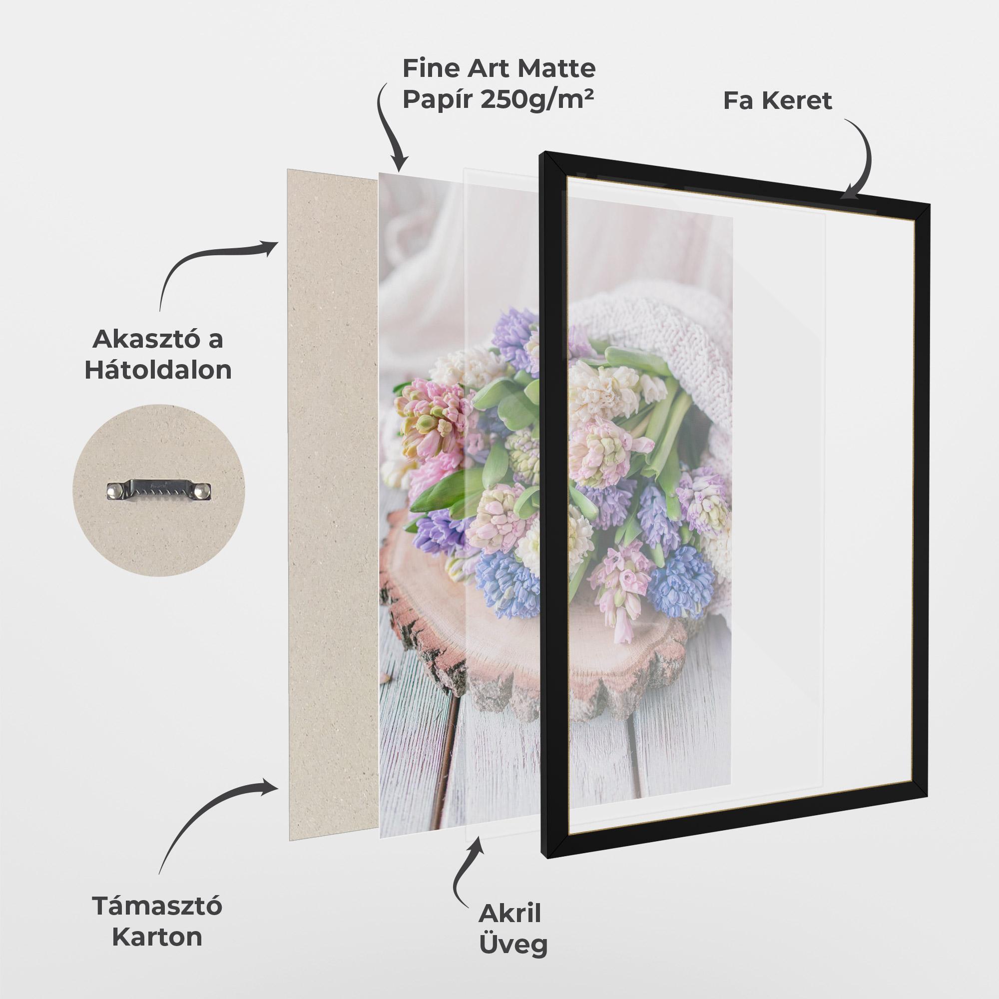 Keretezett Poszter Purple Mix Bouquet mockup 1