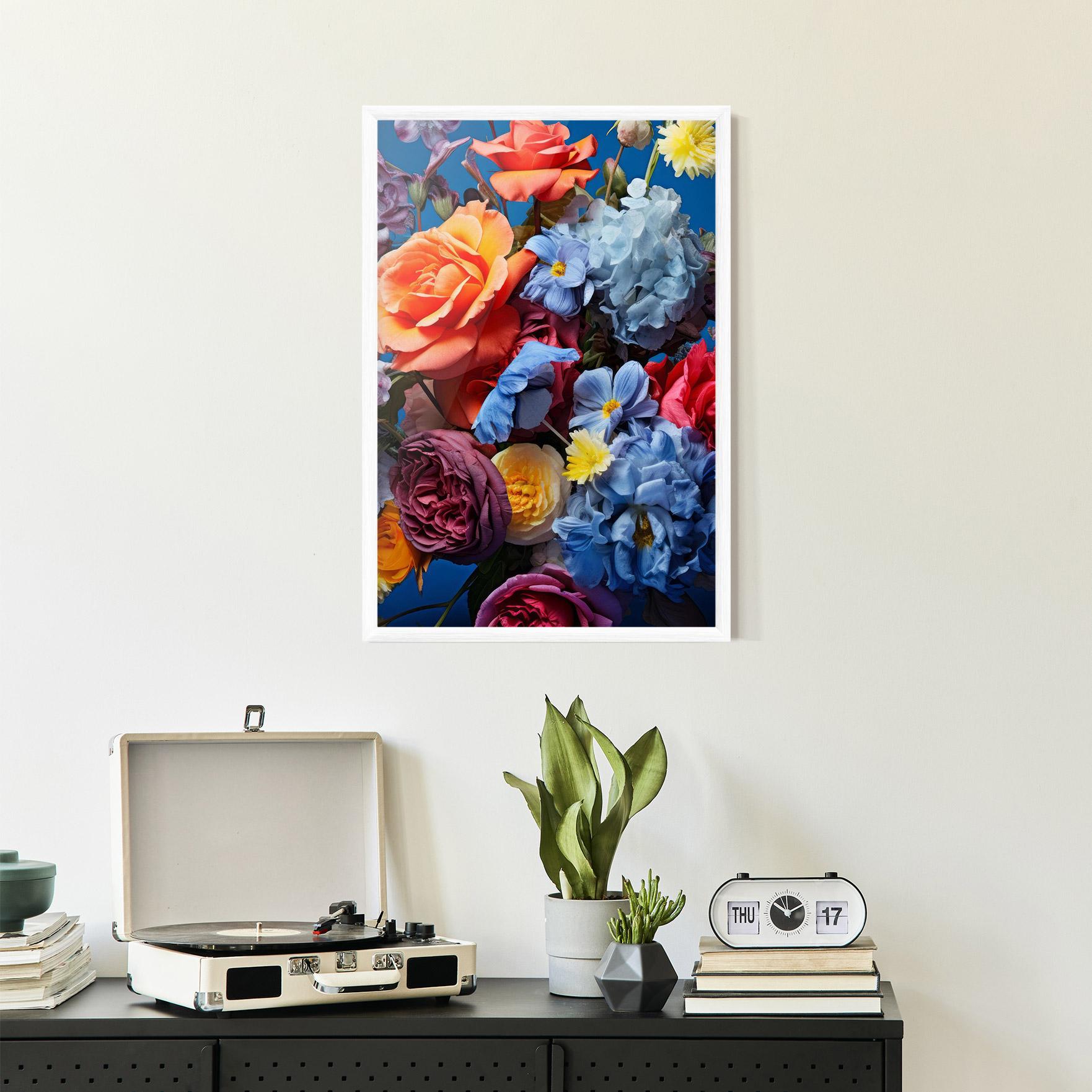 Keretezett Poszter Blue Orange Bouquet mockup 2