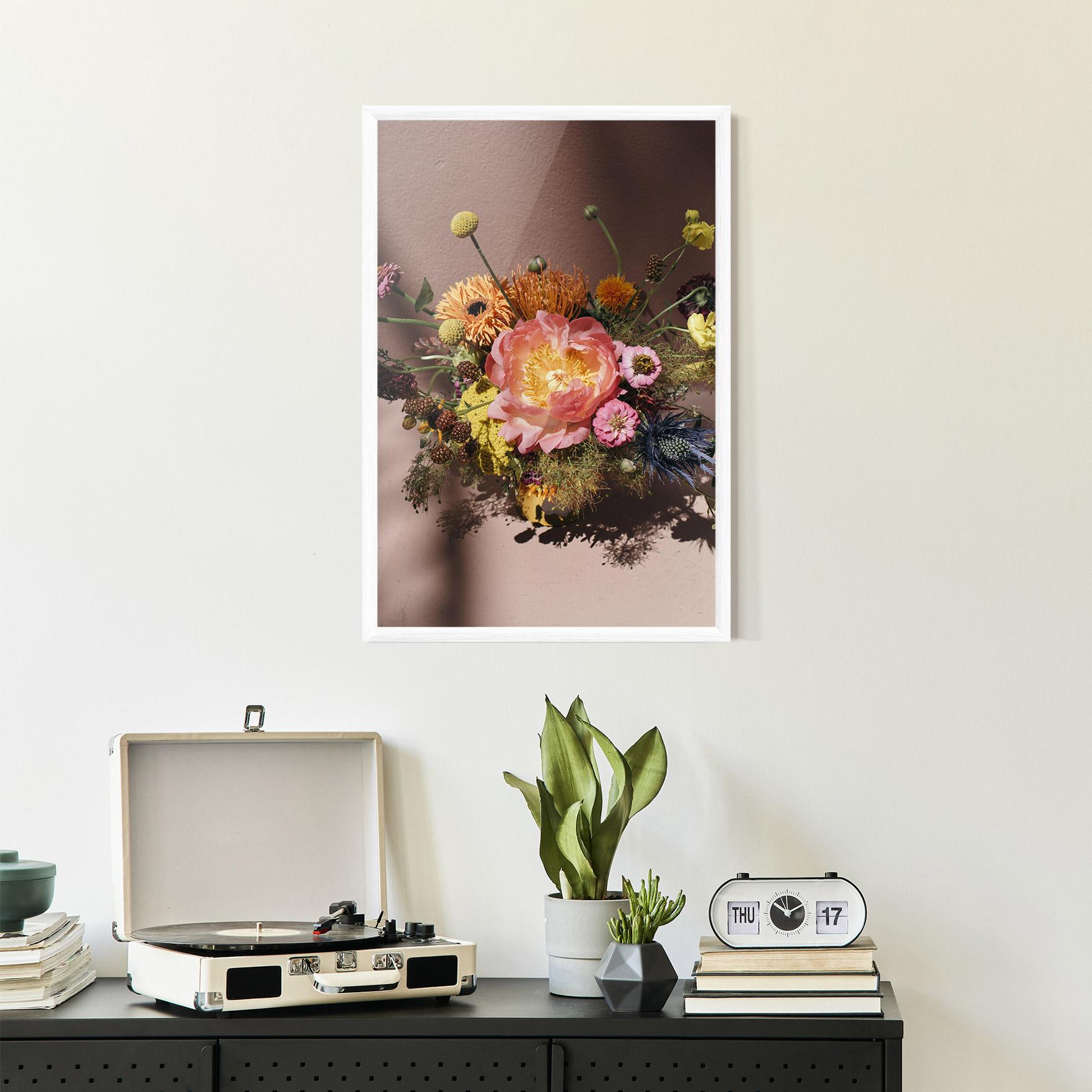 Keretezett Poszter Pastel Orange Bouquet mockup 2