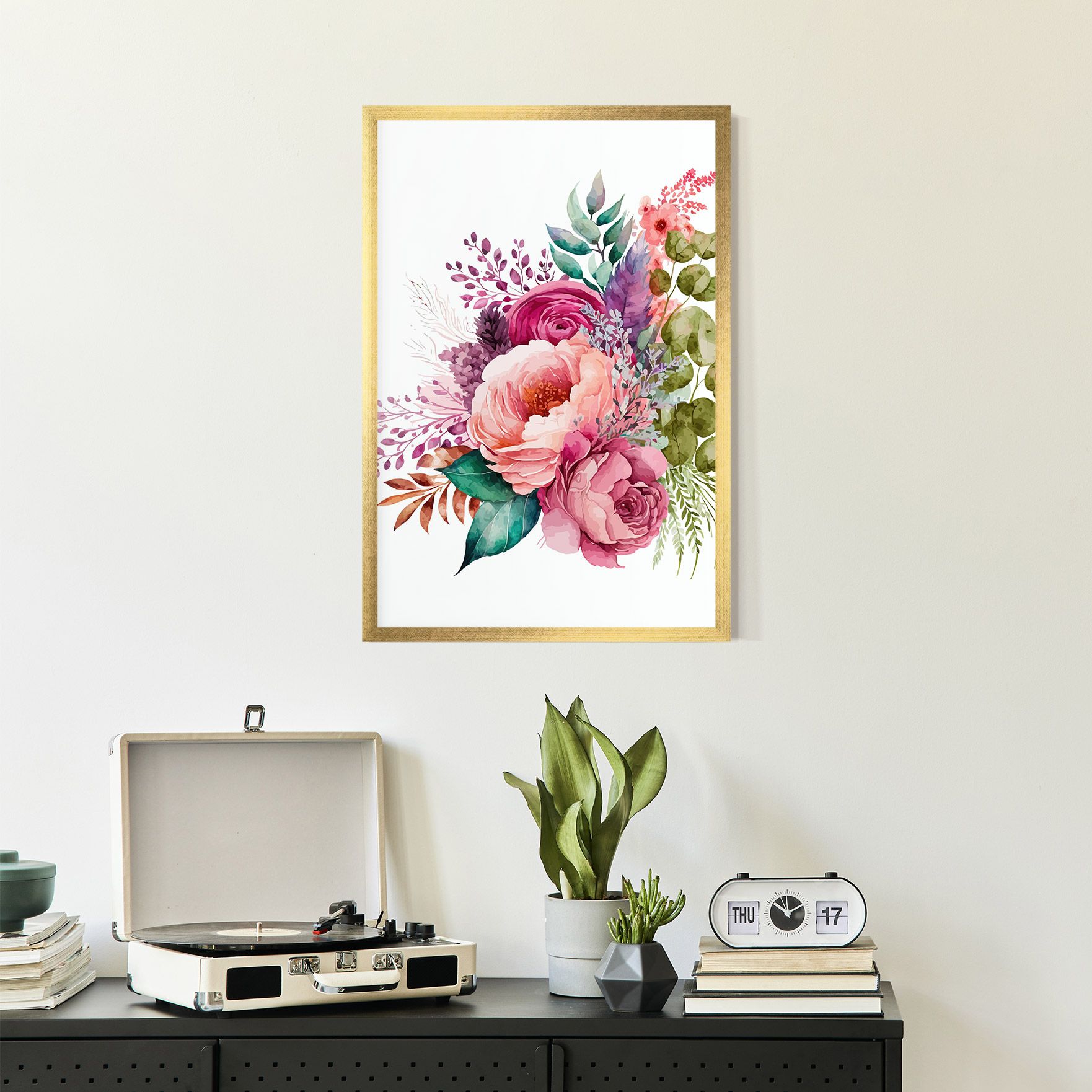 Bouquet Of Pink Roses mockup 2