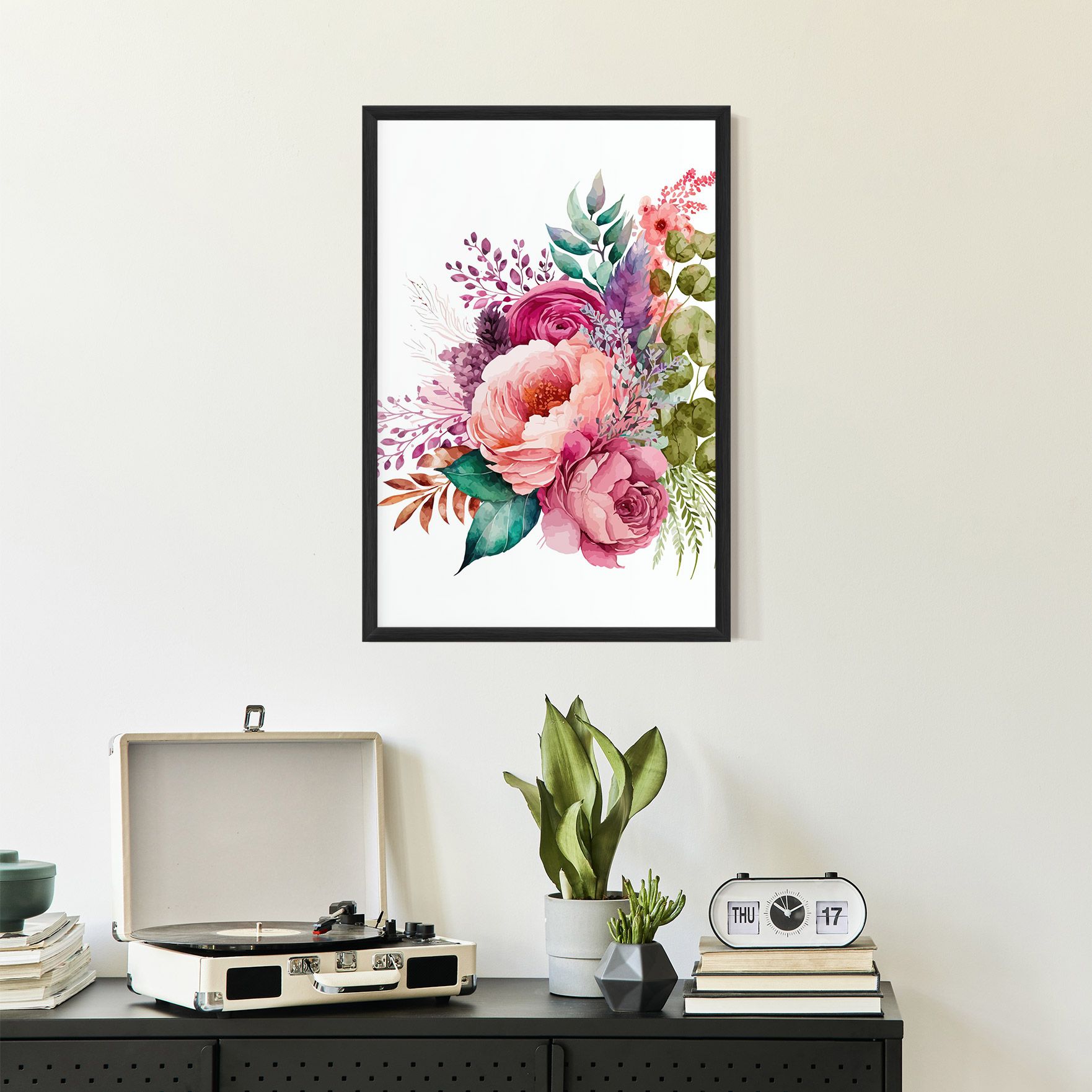 Bouquet Of Pink Roses mockup 2