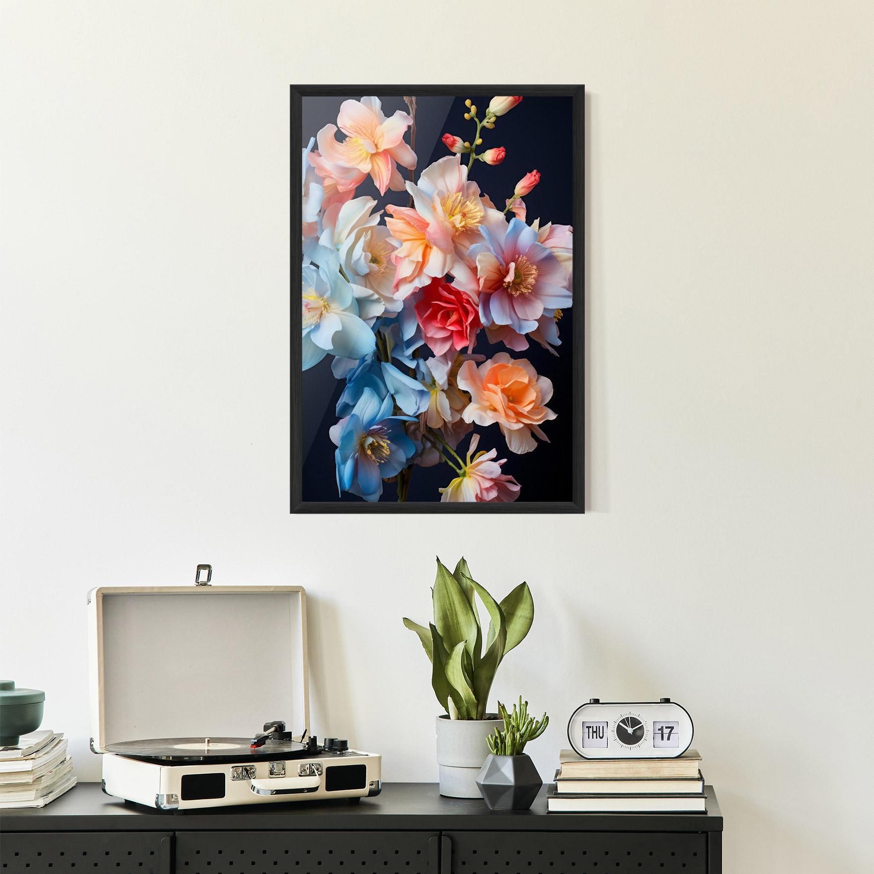 Keretezett Poszter Pretty Pastel Bouquet mockup 2