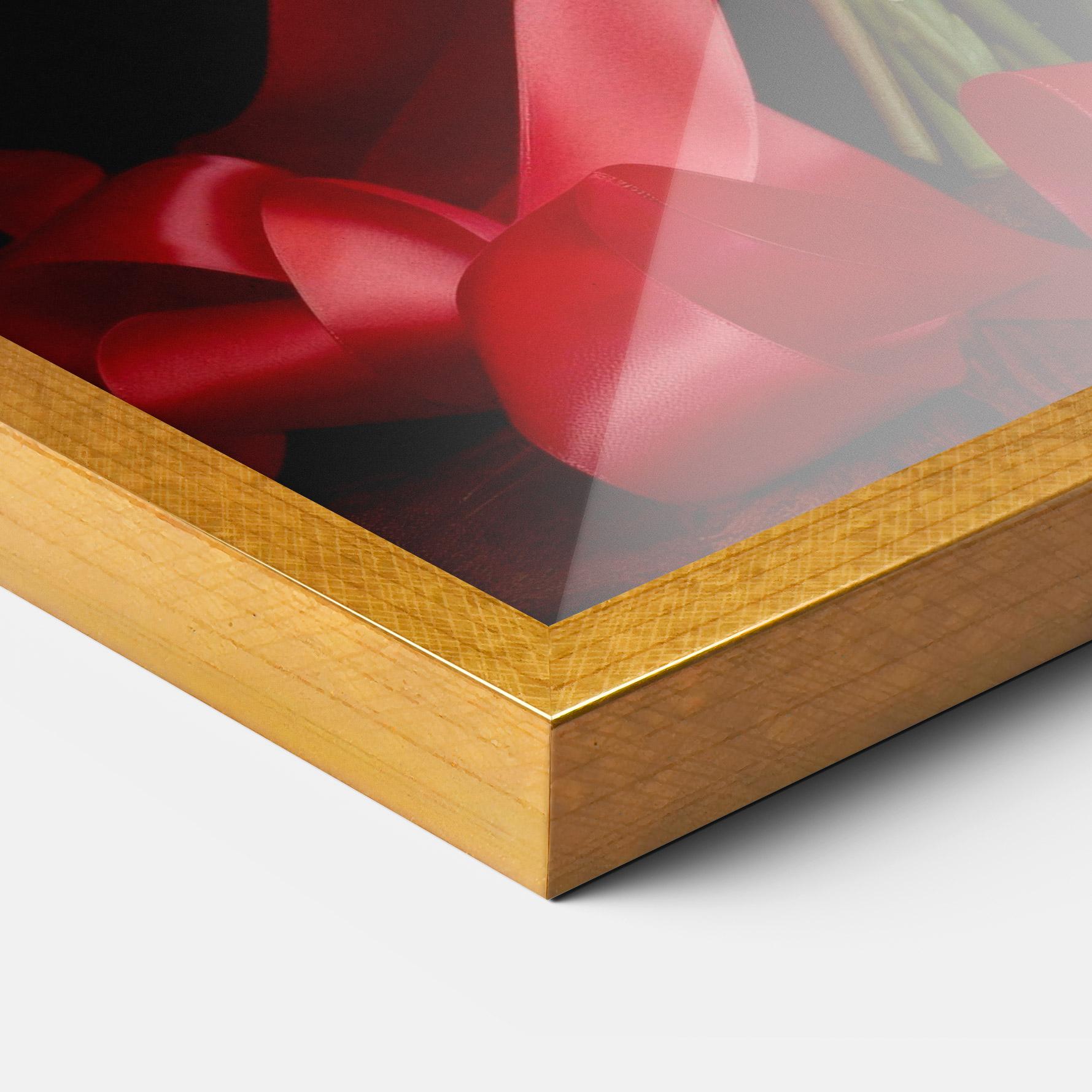 Keretezett Poszter Beautiful Red Roses Bouquet mockup 3