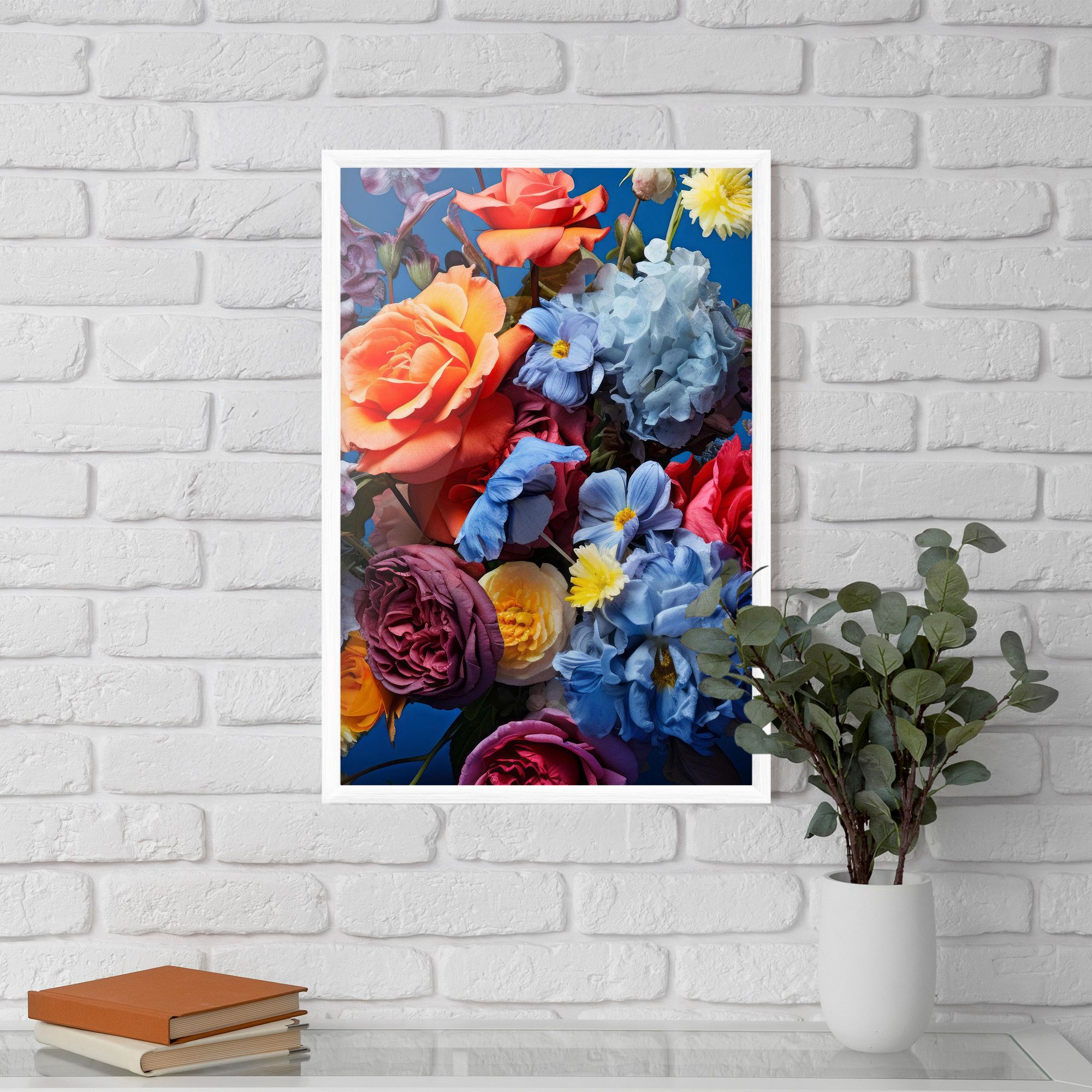 Blue Orange Bouquet mockup 5