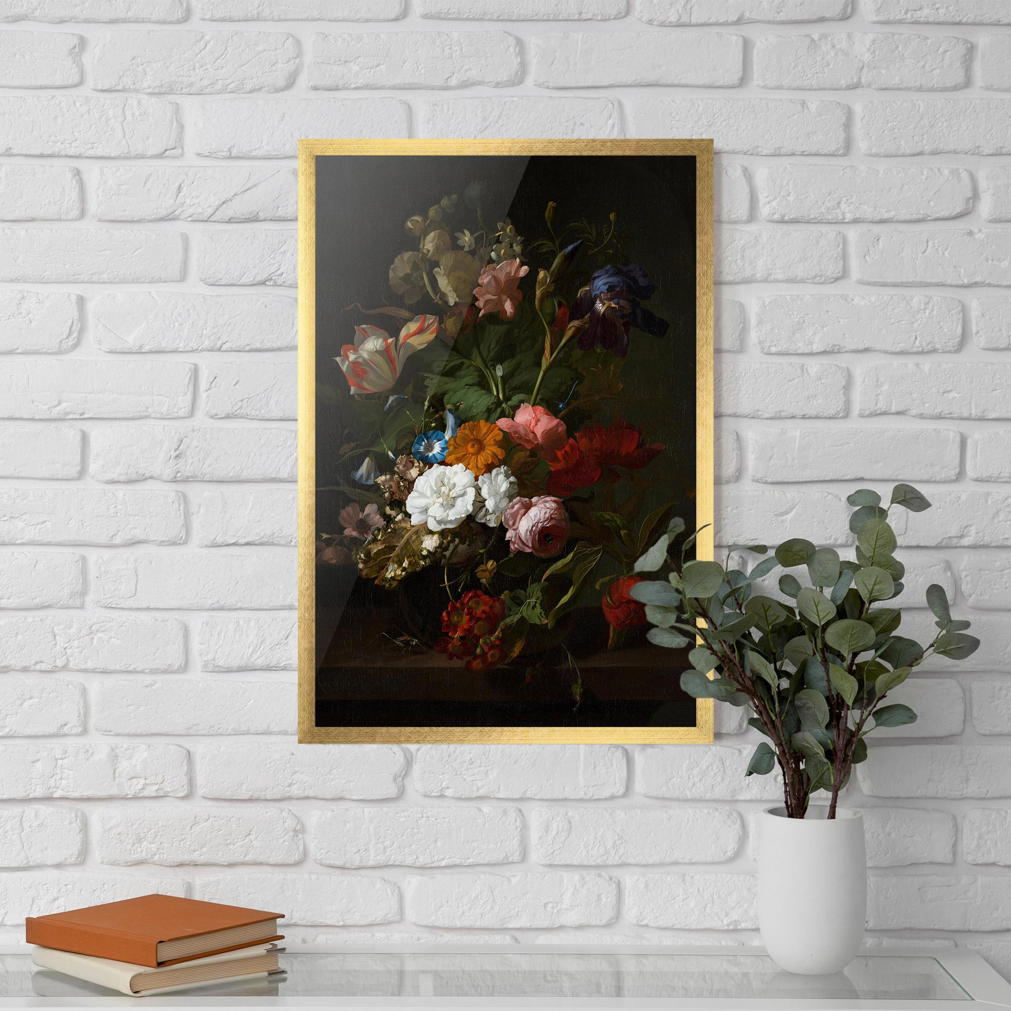Keretezett Poszter Dark Flowers Bouquet mockup 5