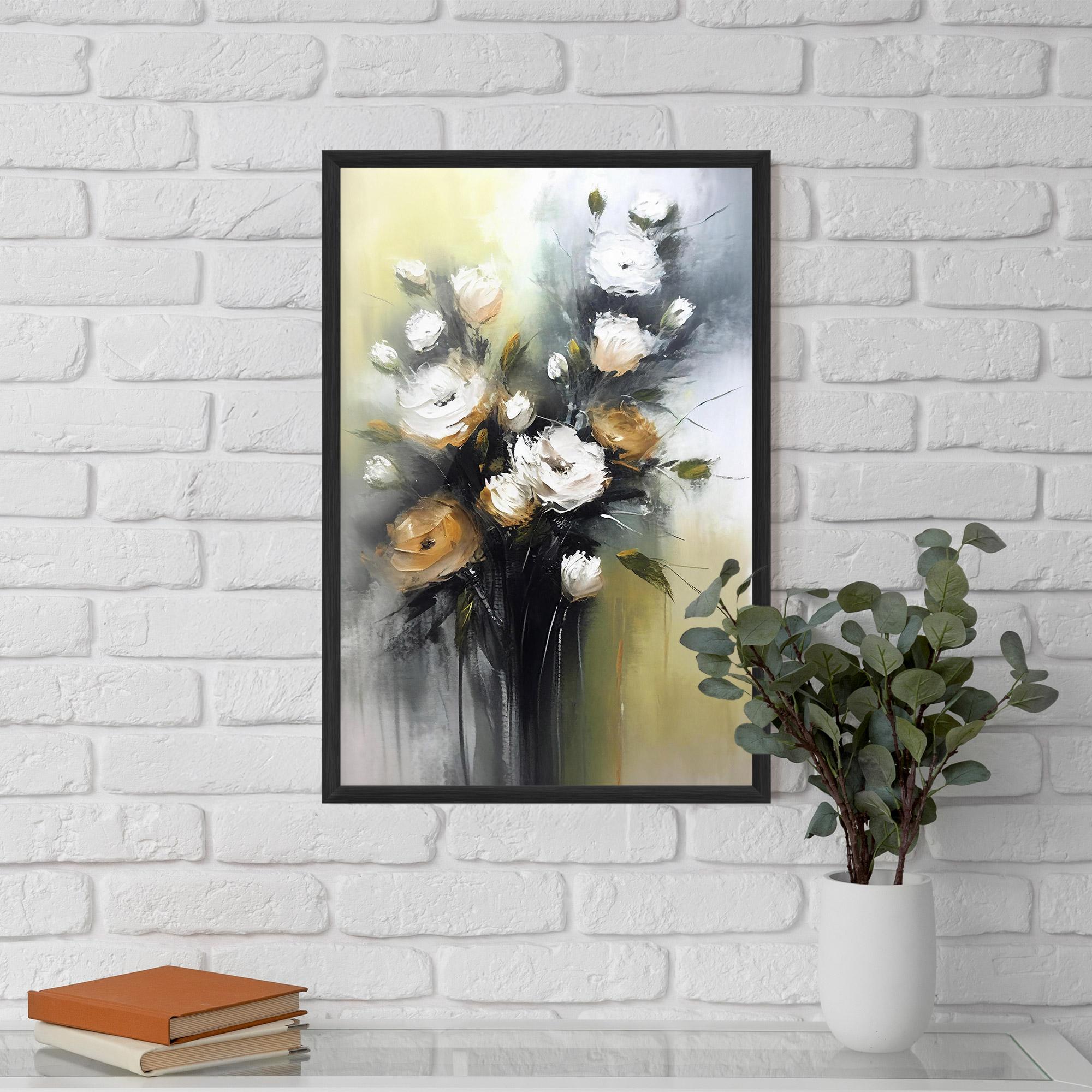 Keretezett Poszter Bouquet Painting mockup 5