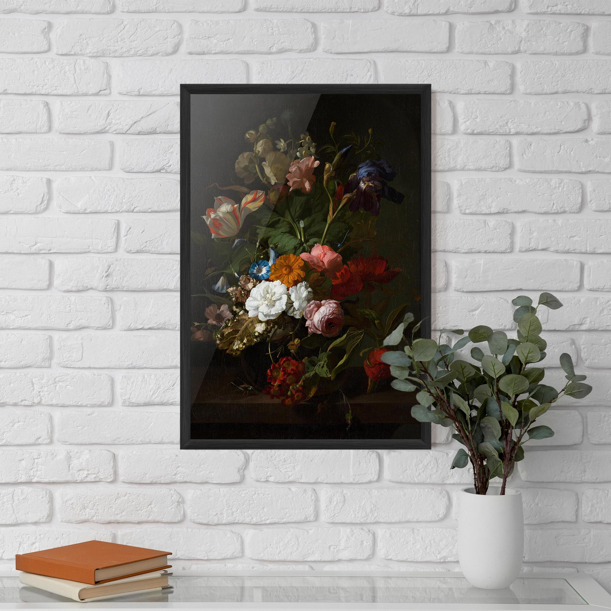Keretezett Poszter Dark Flowers Bouquet mockup 5