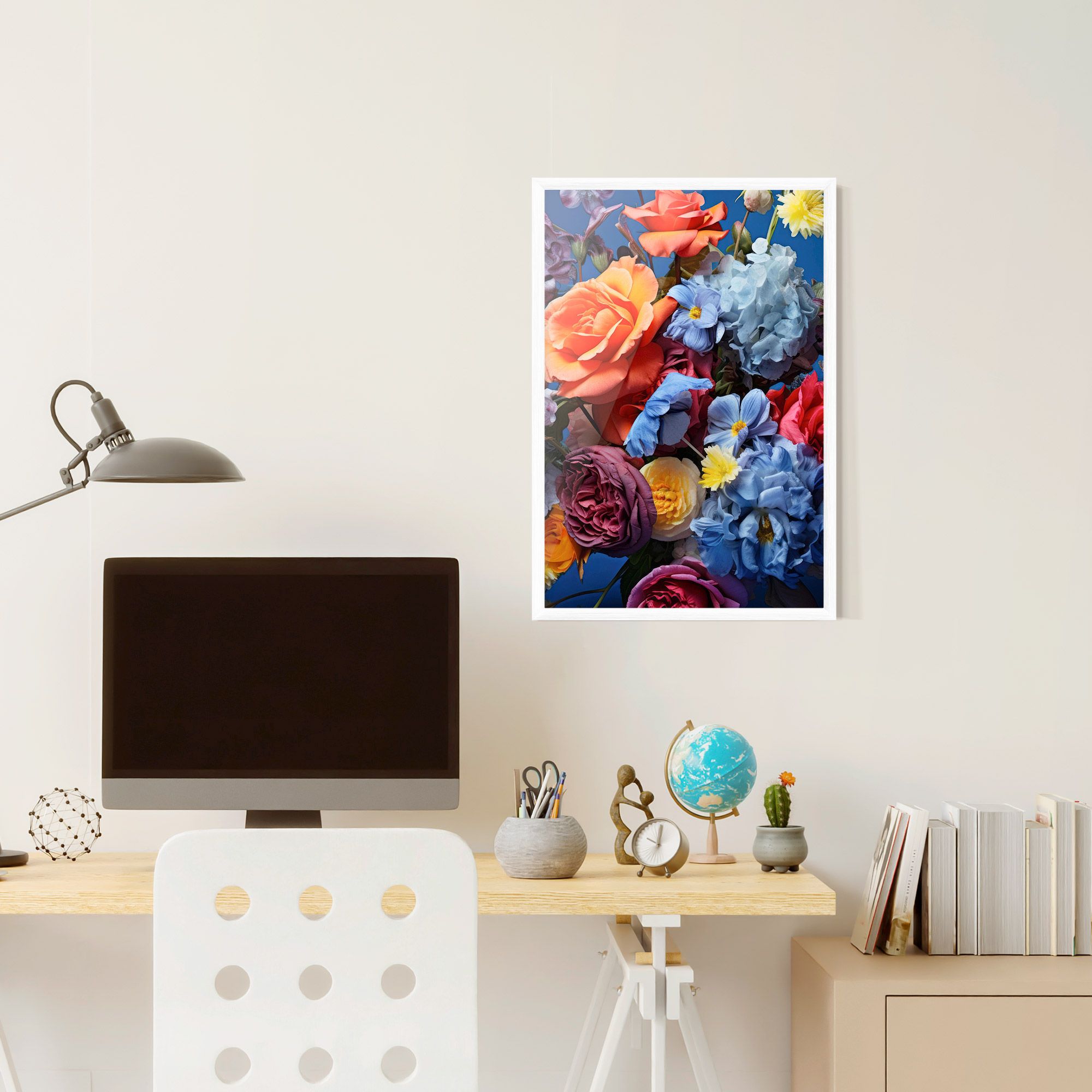 Blue Orange Bouquet mockup 6